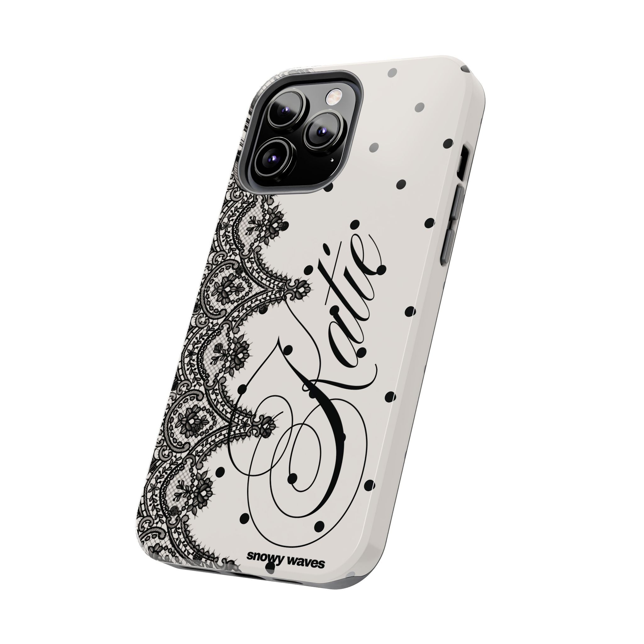 Custom Lace Polka Dot Tough Phone Case