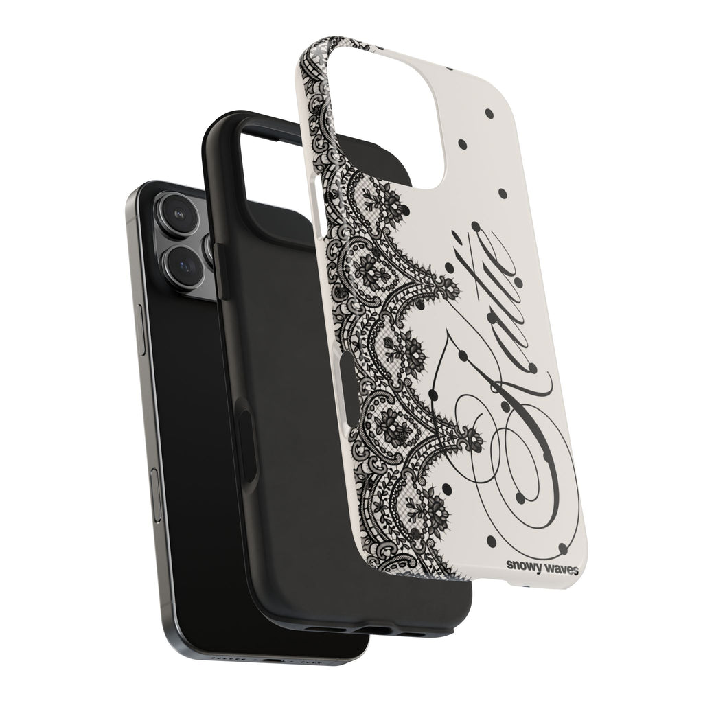 Custom Lace Polka Dot Tough Phone Case