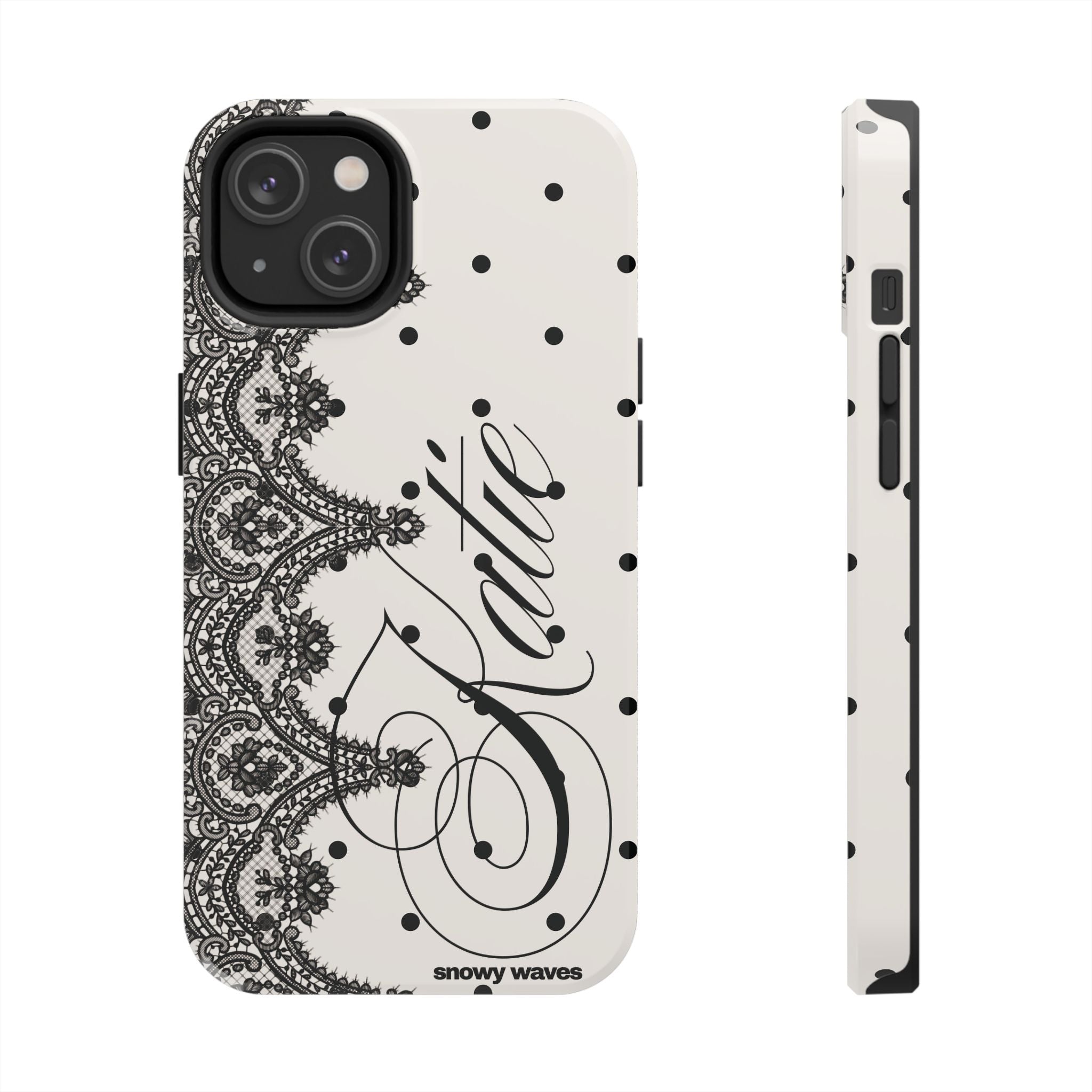 Custom Lace Polka Dot Tough Phone Case