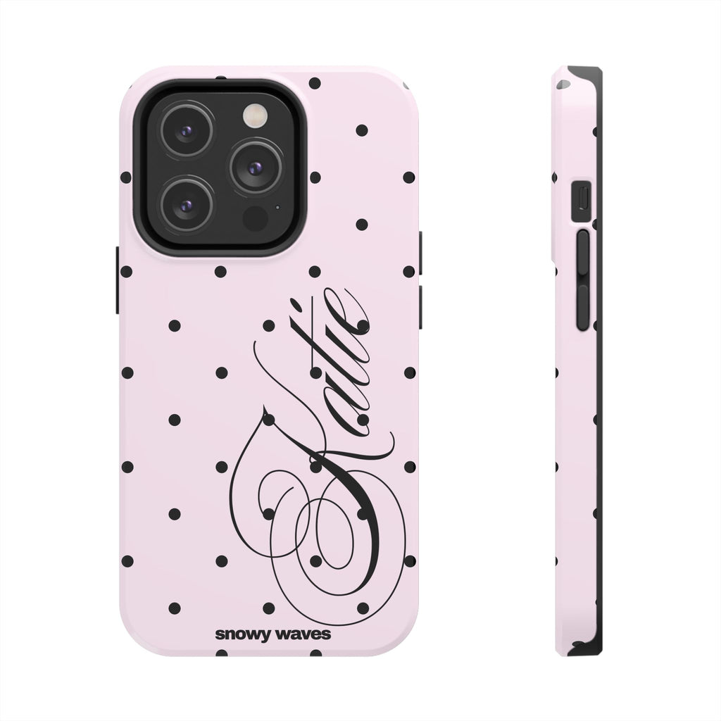 Custom Pink Polka Dot Phone Case