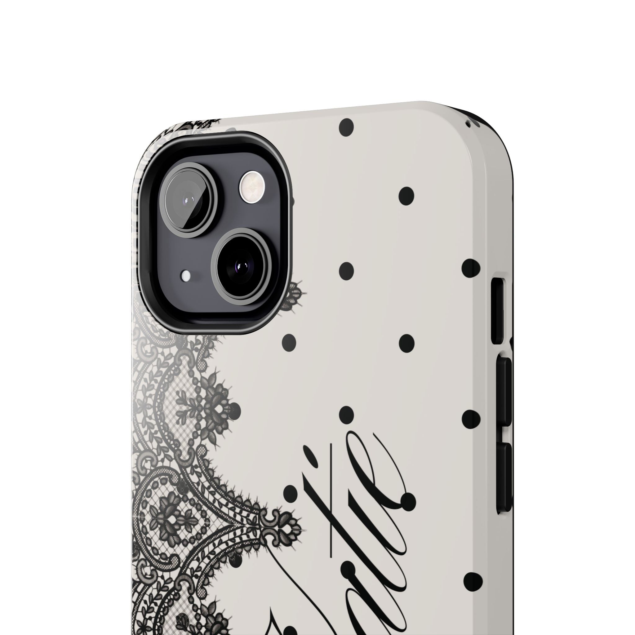 Custom Lace Polka Dot Tough Phone Case