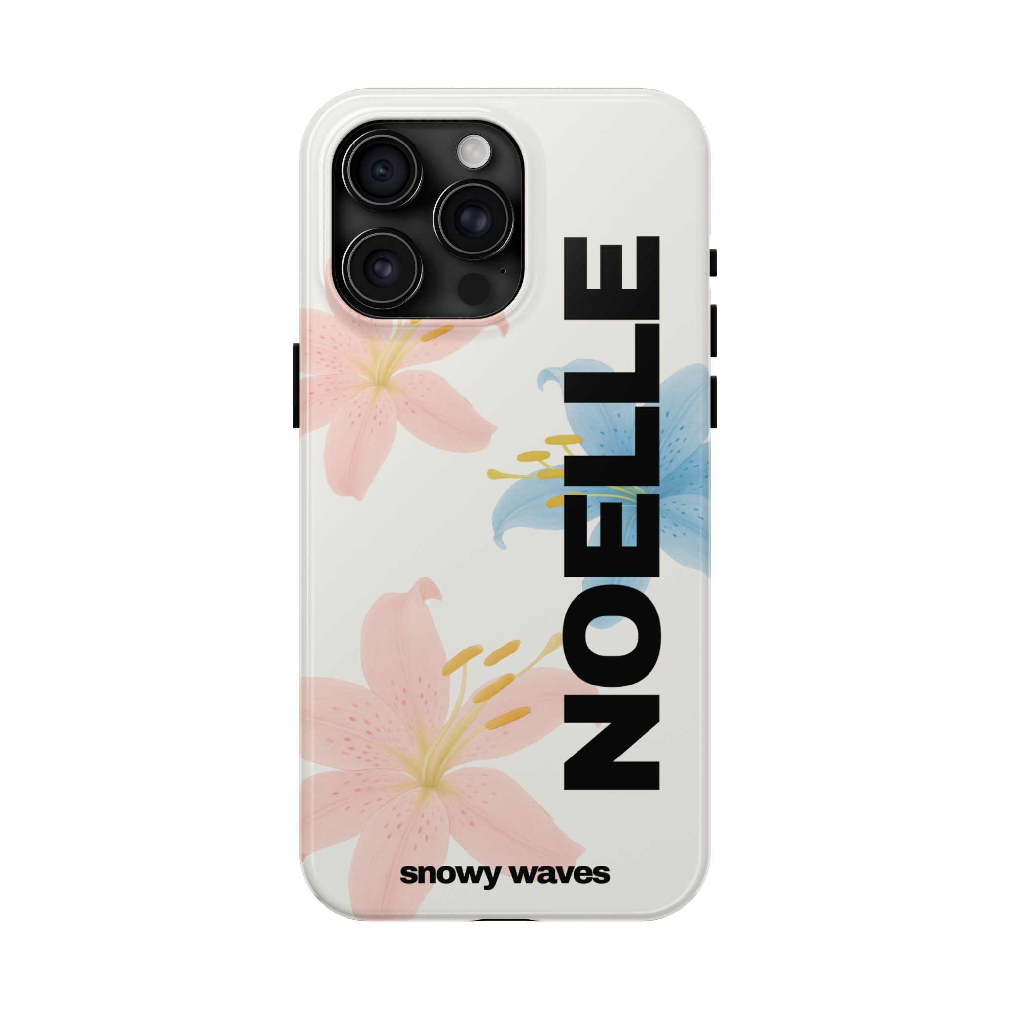 Custom Pink and Blue Tiger Lily Phone Case