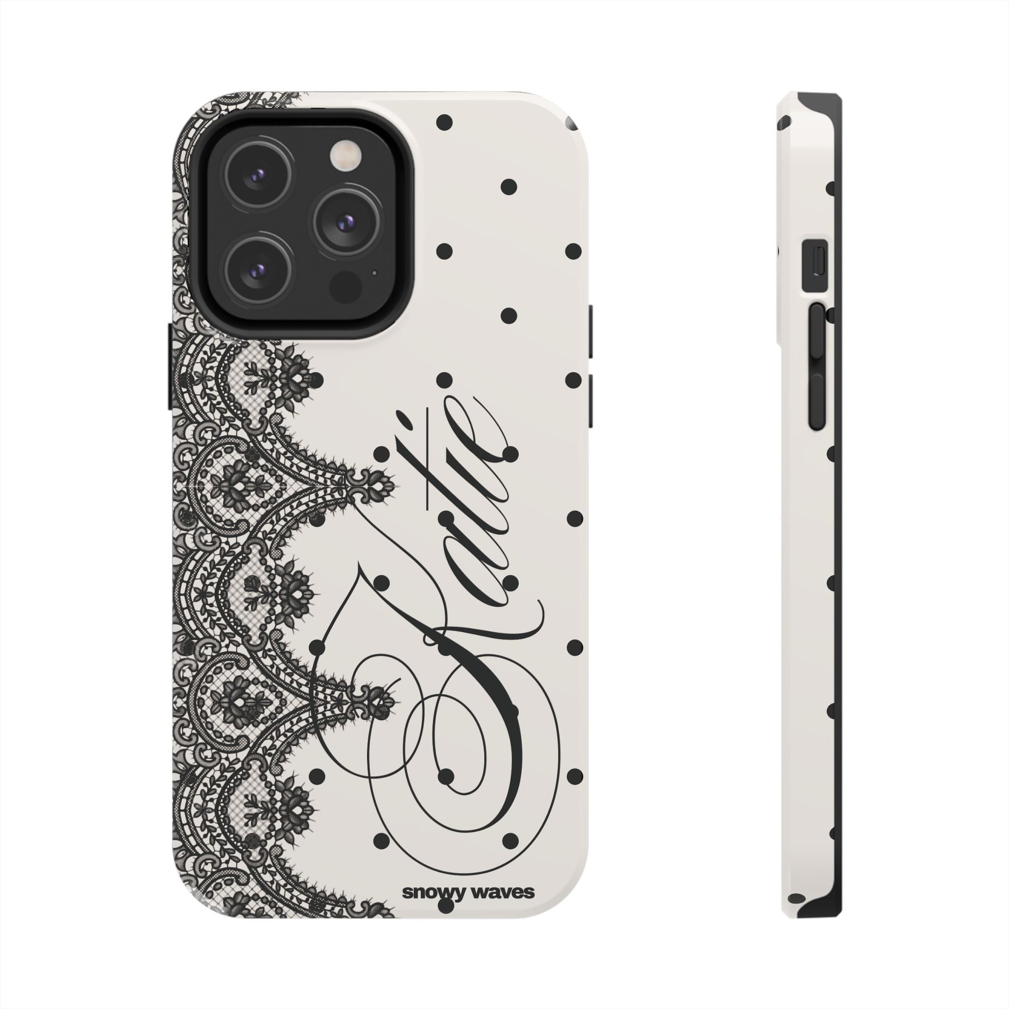 Custom Lace Polka Dot Tough Phone Case