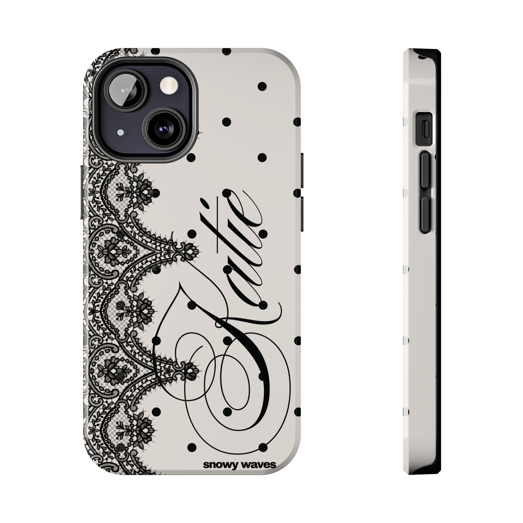 Custom Lace Polka Dot Tough Phone Case