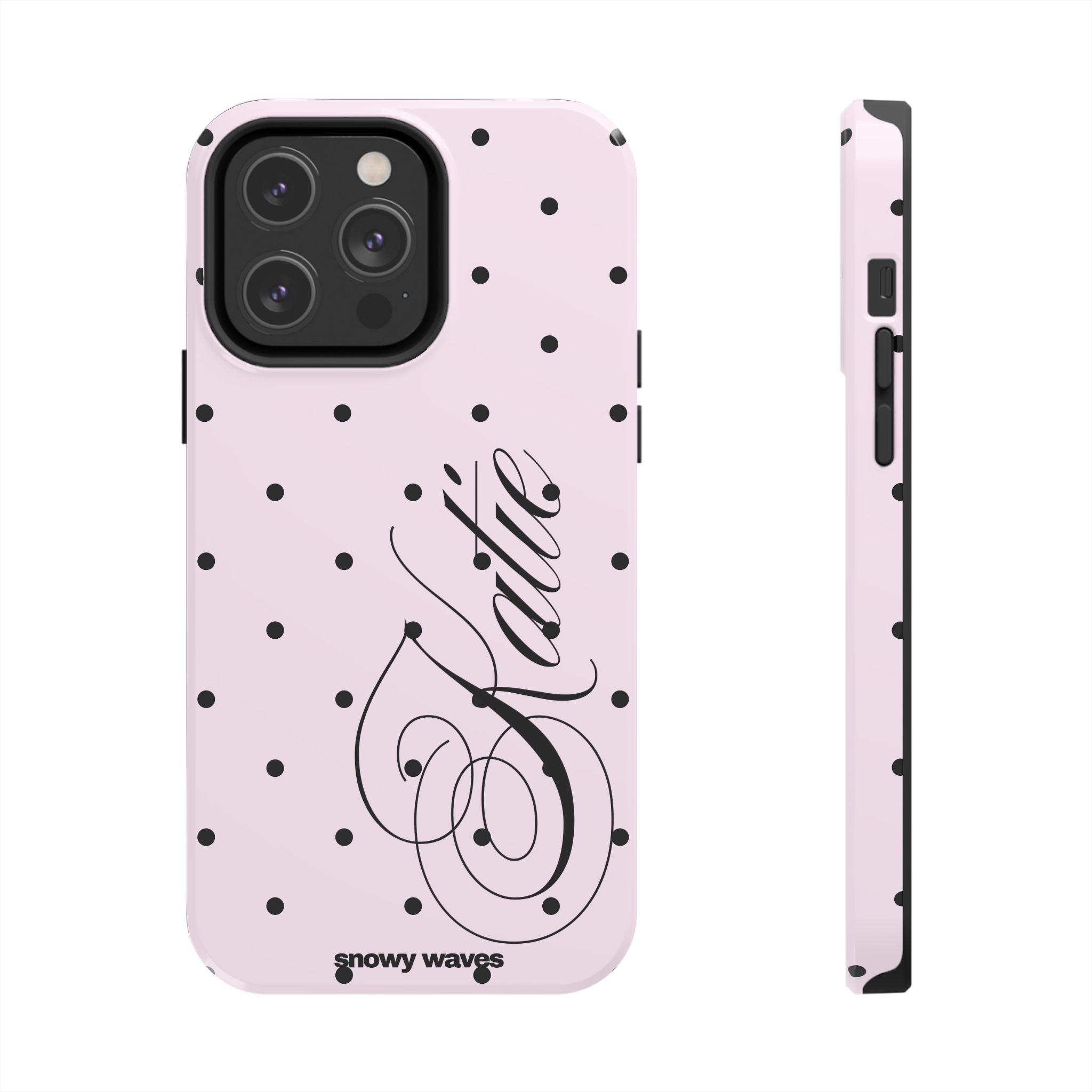 Custom Pink Polka Dot Phone Case