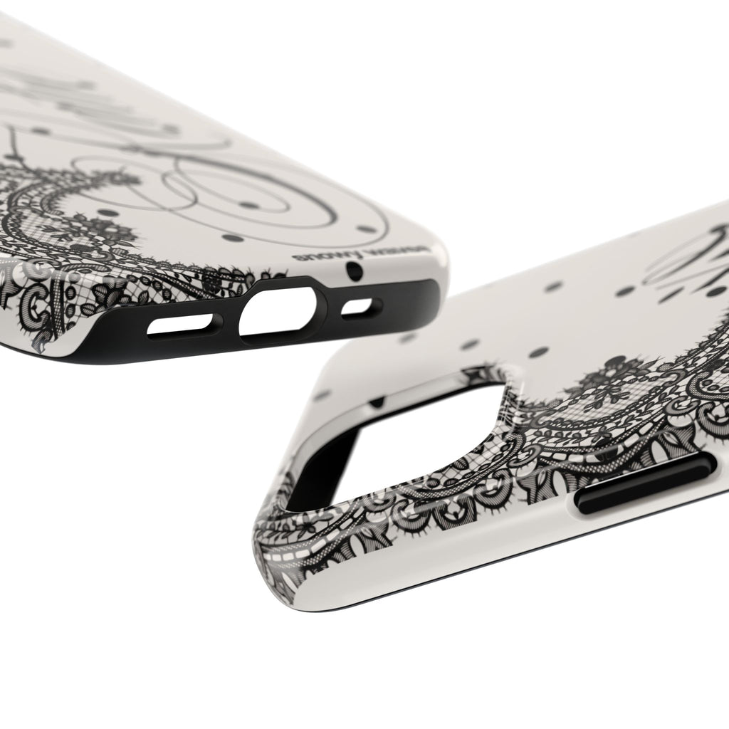 Custom Lace Polka Dot Tough Phone Case