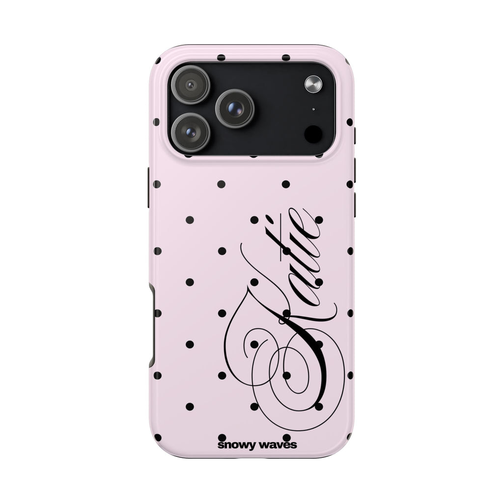 Custom Pink Polka Dot Phone Case