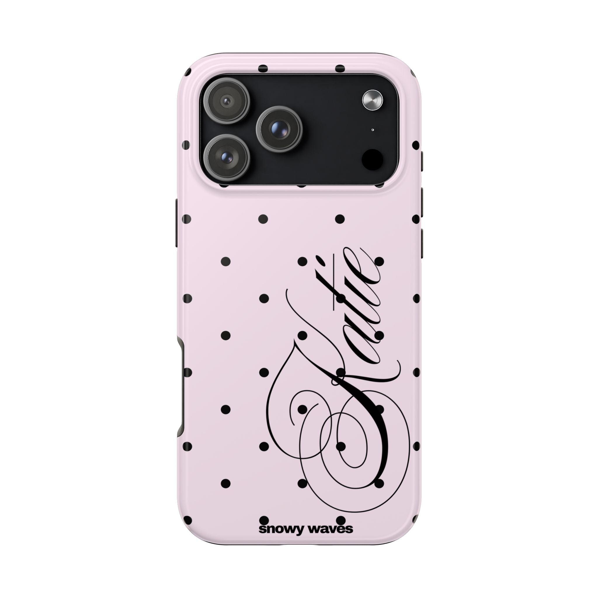 Custom Pink Polka Dot Phone Case