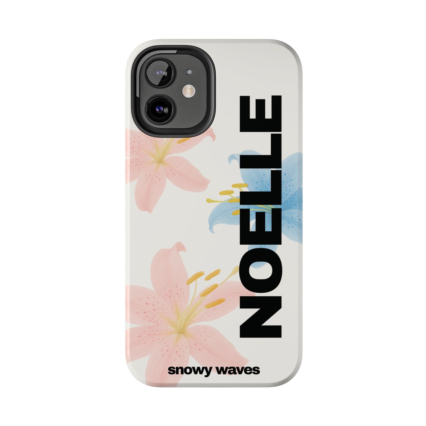 Custom Pink and Blue Tiger Lily Phone Case