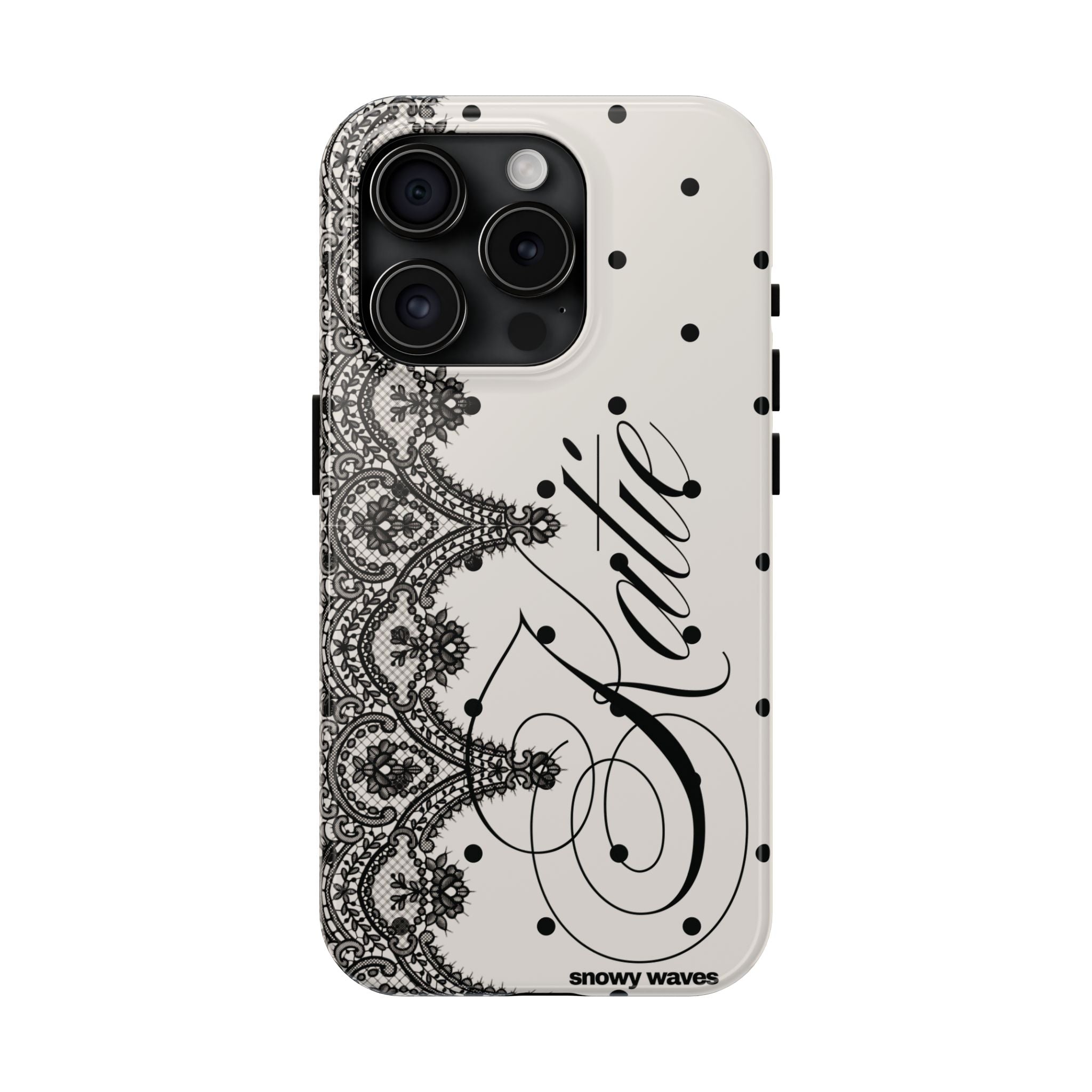 Custom Lace Polka Dot Tough Phone Case