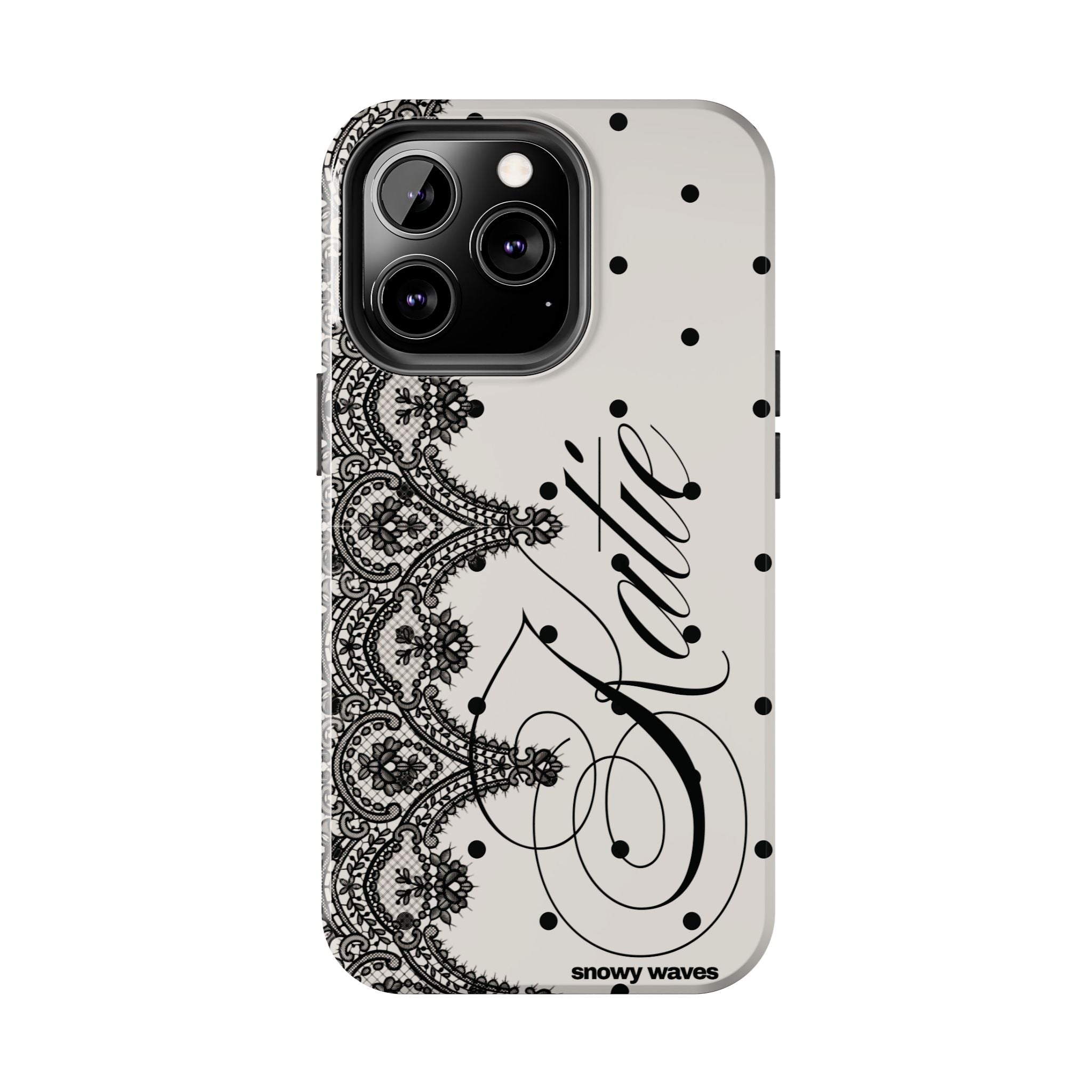 Custom Lace Polka Dot Tough Phone Case