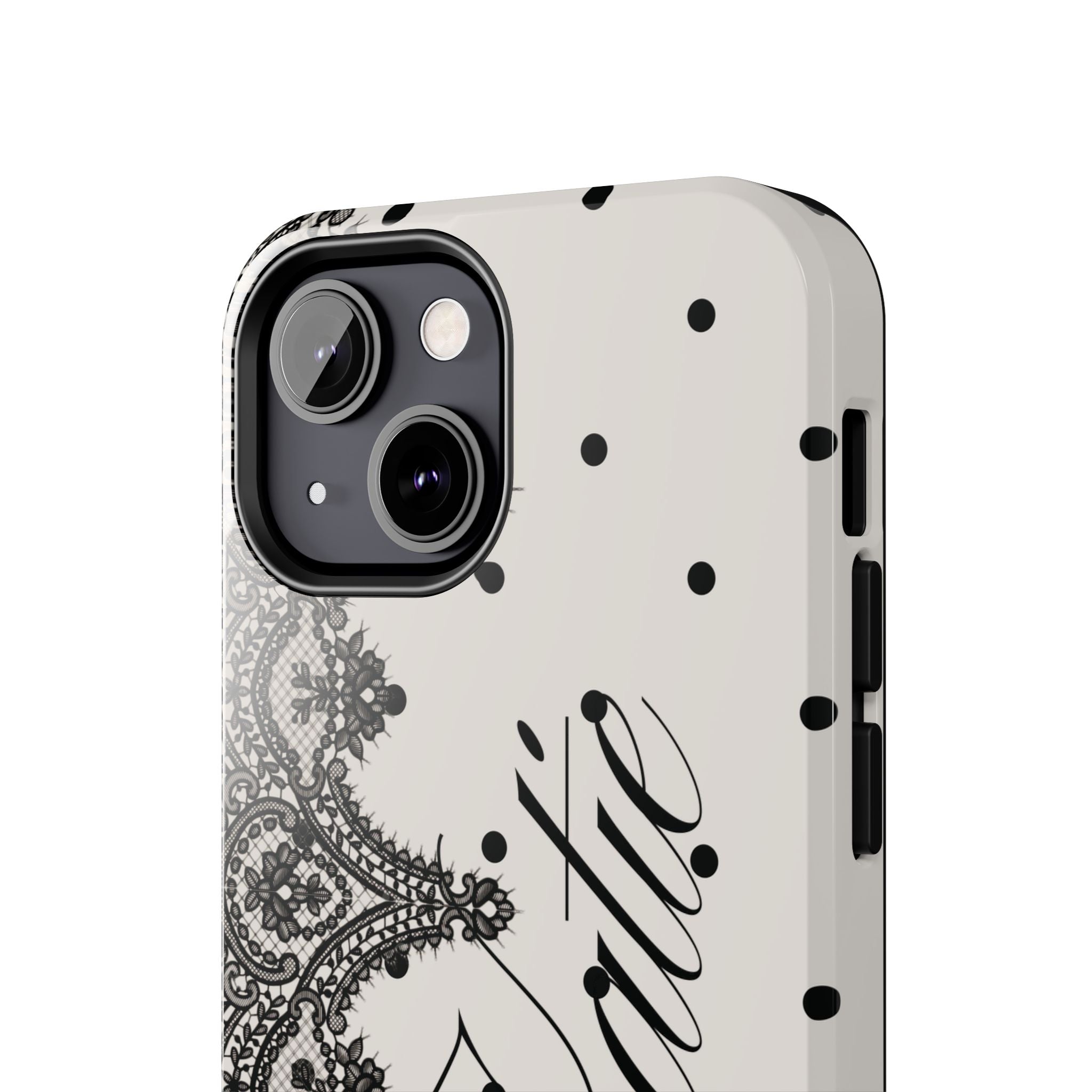 Custom Lace Polka Dot Tough Phone Case