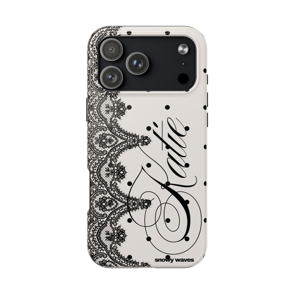 Custom Lace Polka Dot Tough Phone Case