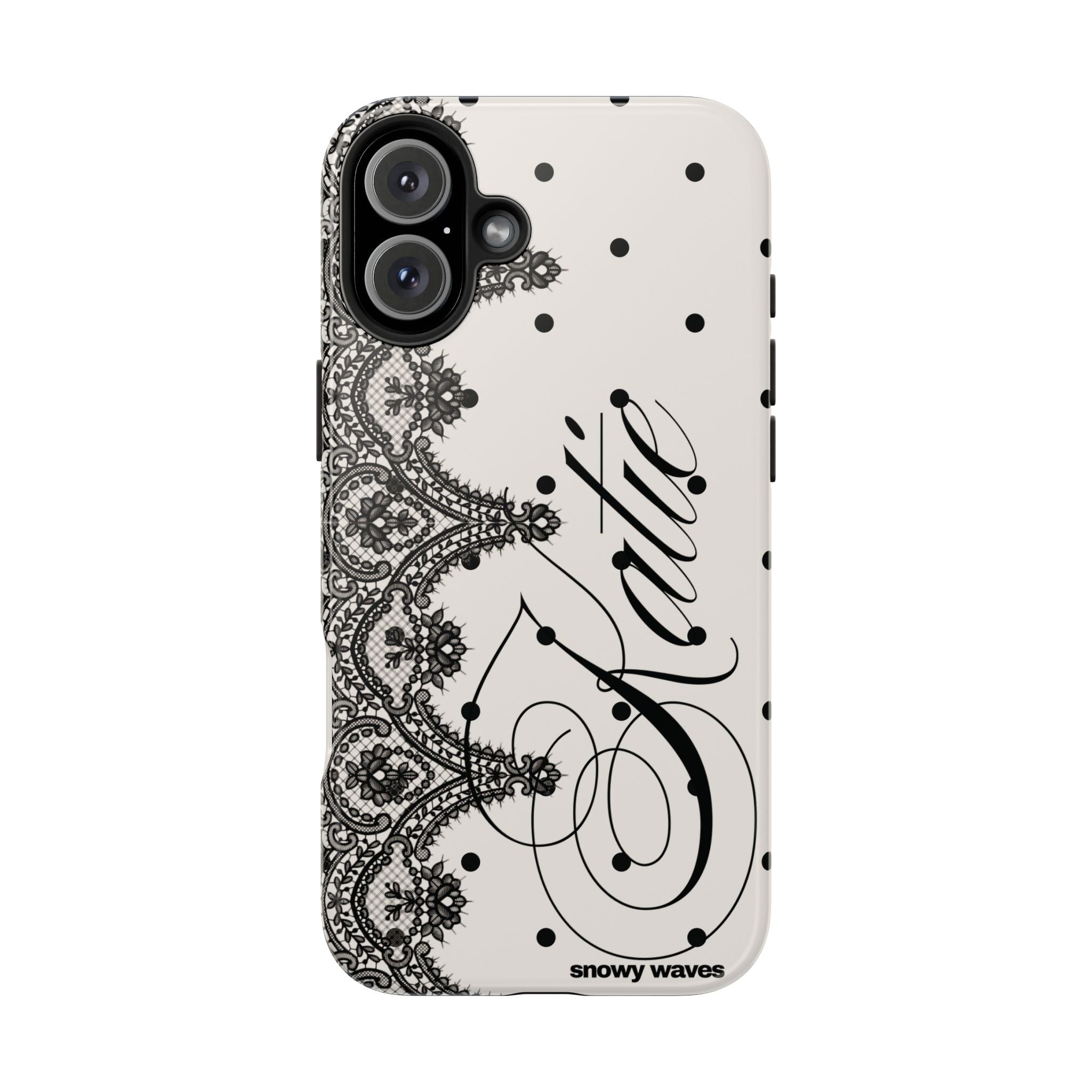 Custom Lace Polka Dot Tough Phone Case