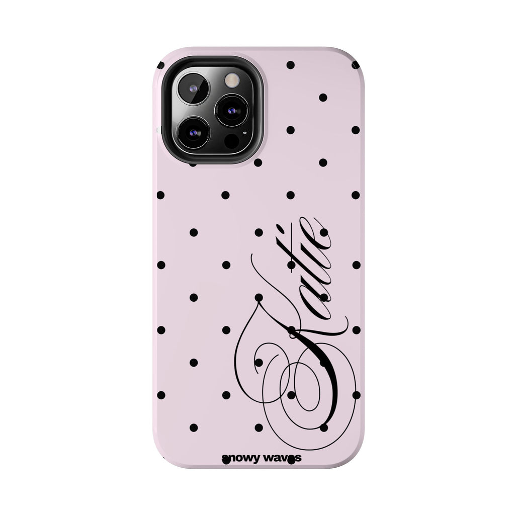 Custom Pink Polka Dot Phone Case