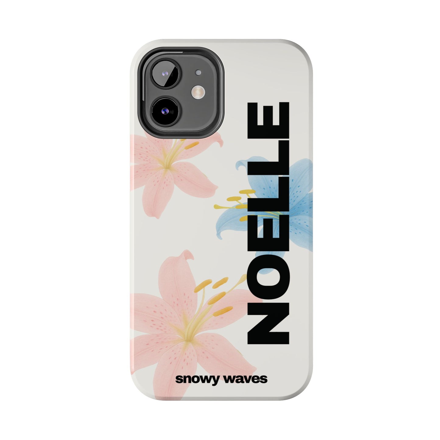 Custom Pink and Blue Tiger Lily Phone Case