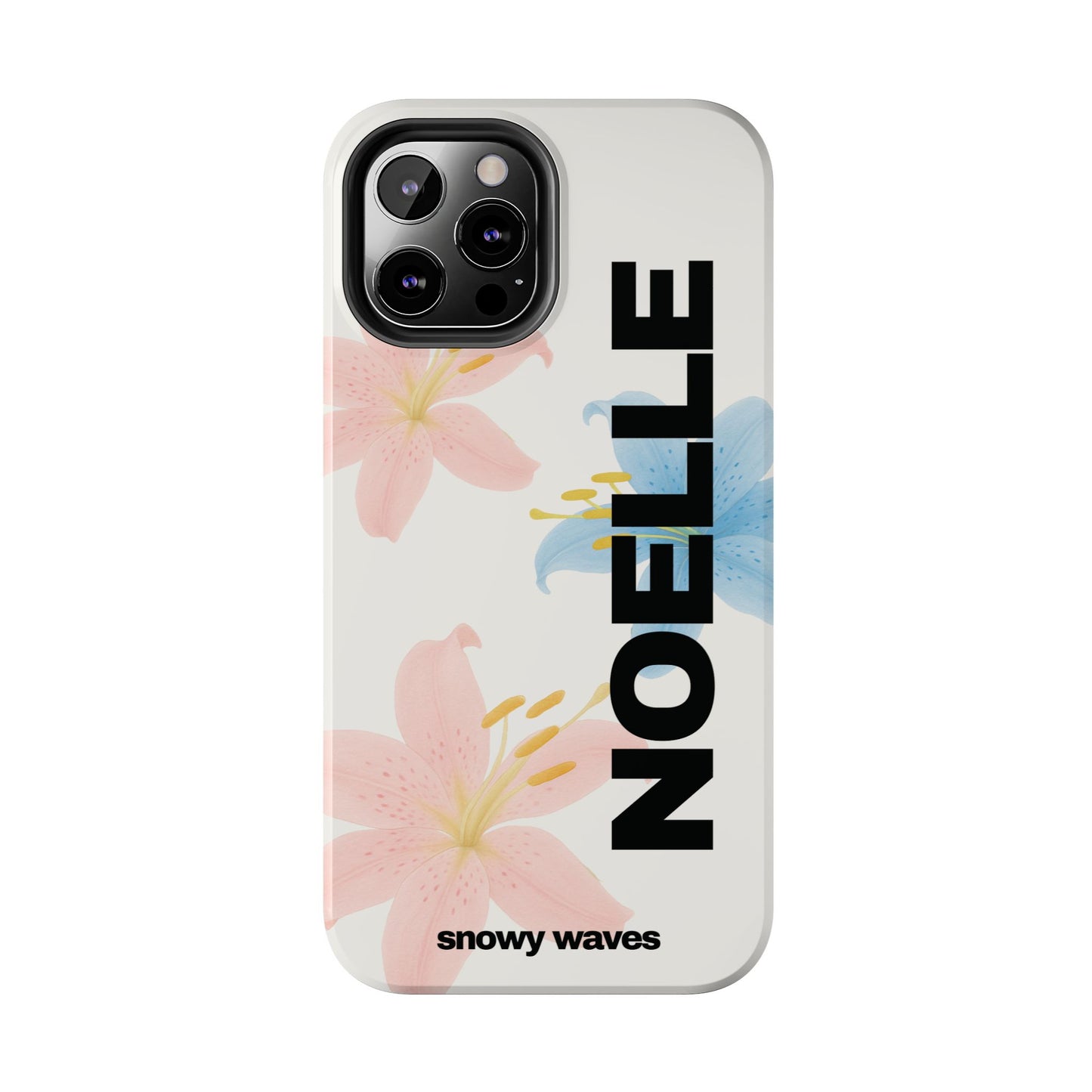 Custom Pink and Blue Tiger Lily Phone Case