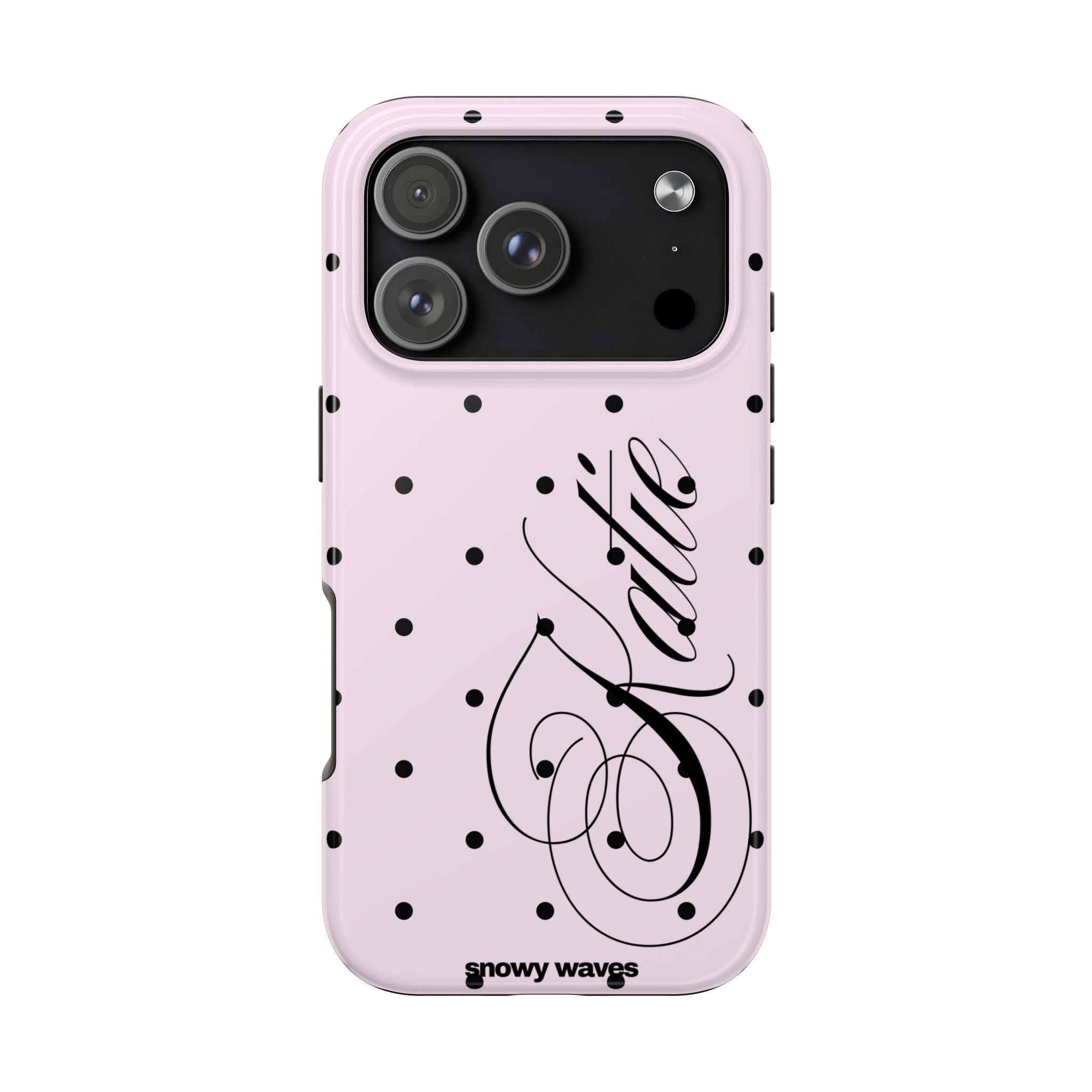 Custom Pink Polka Dot Phone Case