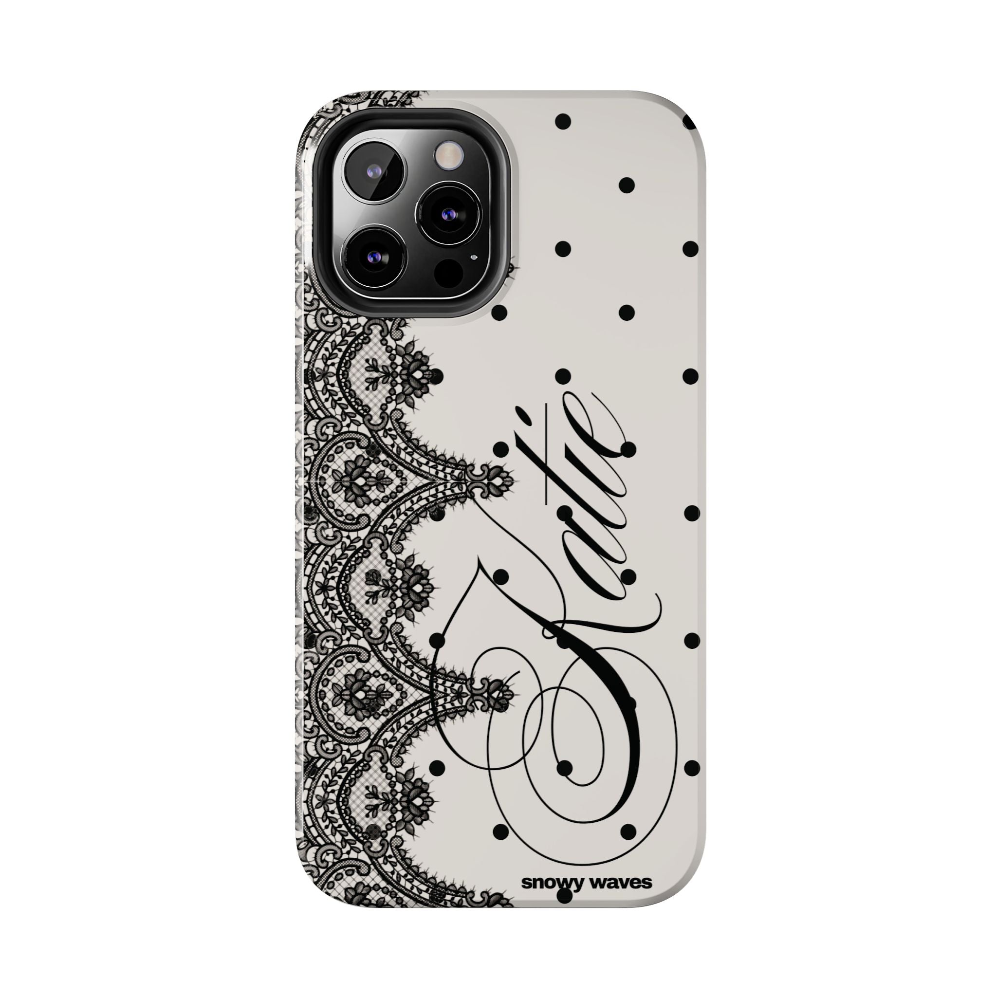 Custom Lace Polka Dot Tough Phone Case