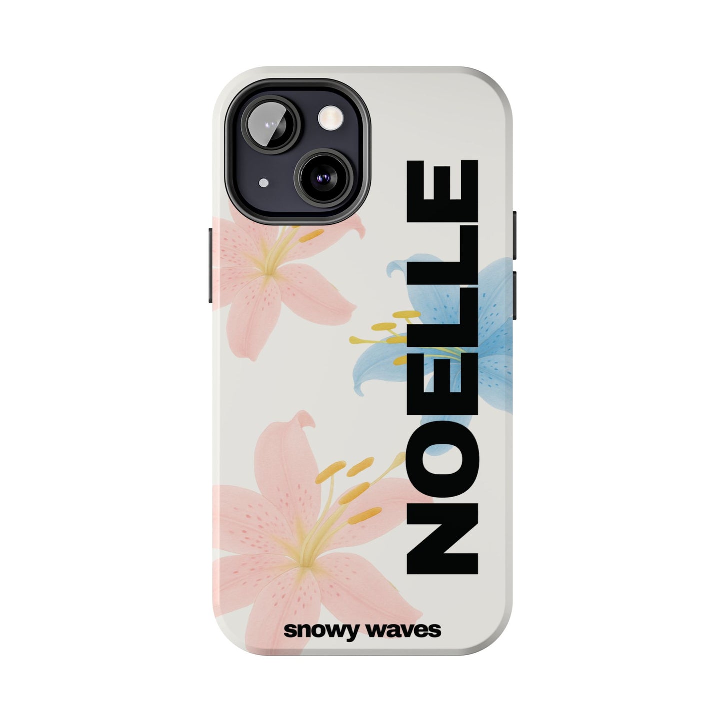 Custom Pink and Blue Tiger Lily Phone Case