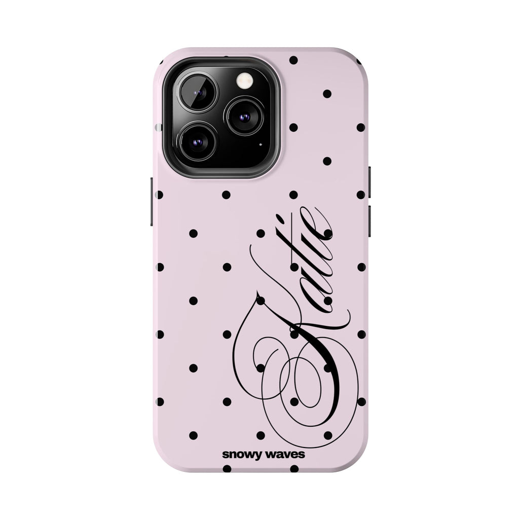 Custom Pink Polka Dot Phone Case