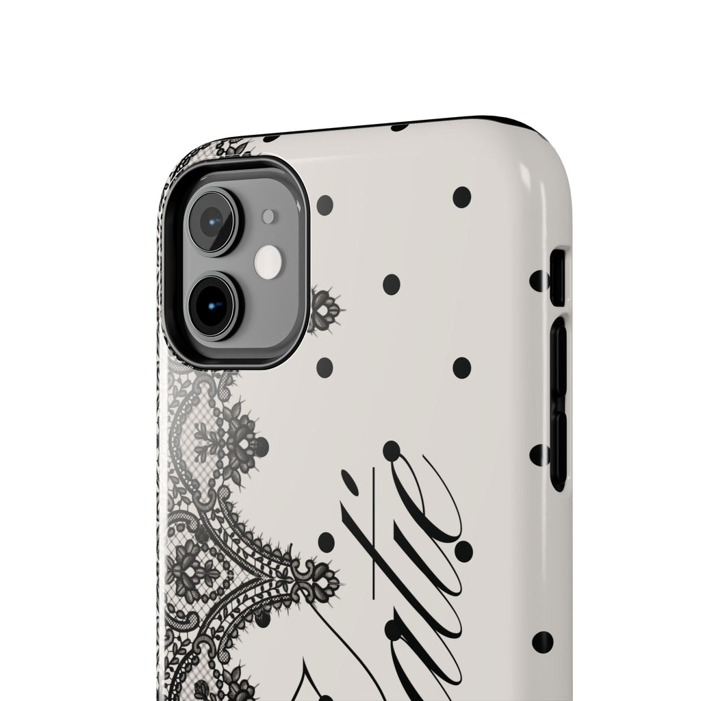 Custom Lace Polka Dot Tough Phone Case