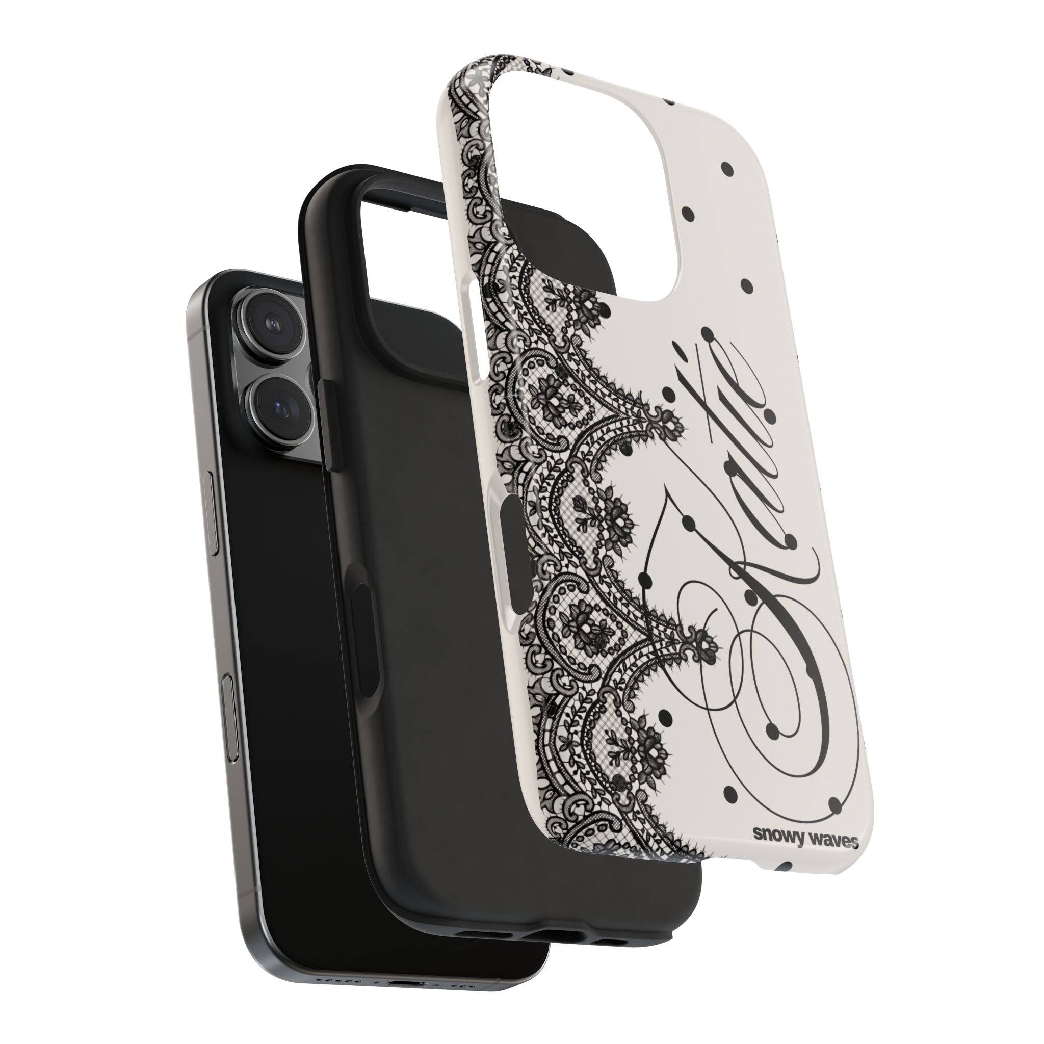 Custom Lace Polka Dot Tough Phone Case