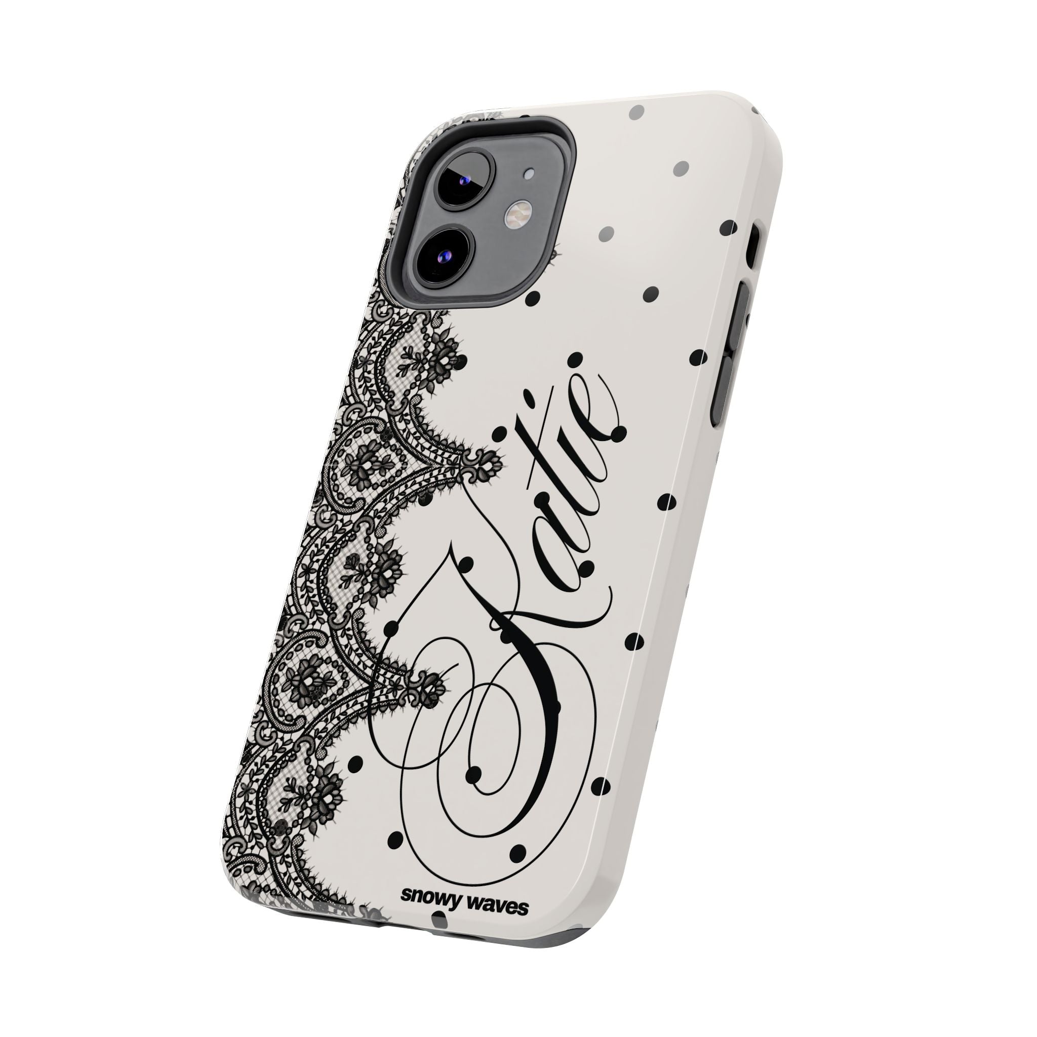 Custom Lace Polka Dot Tough Phone Case