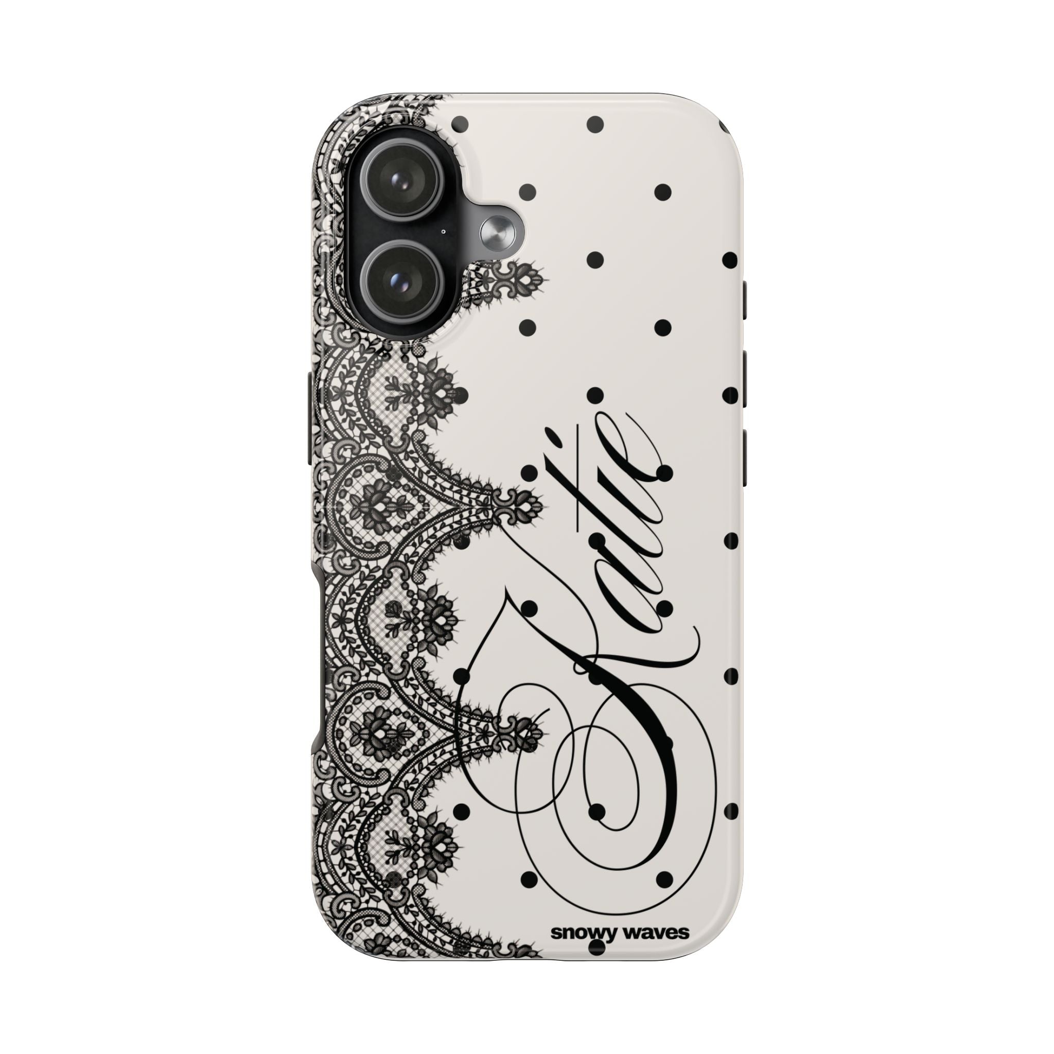 Custom Lace Polka Dot Tough Phone Case