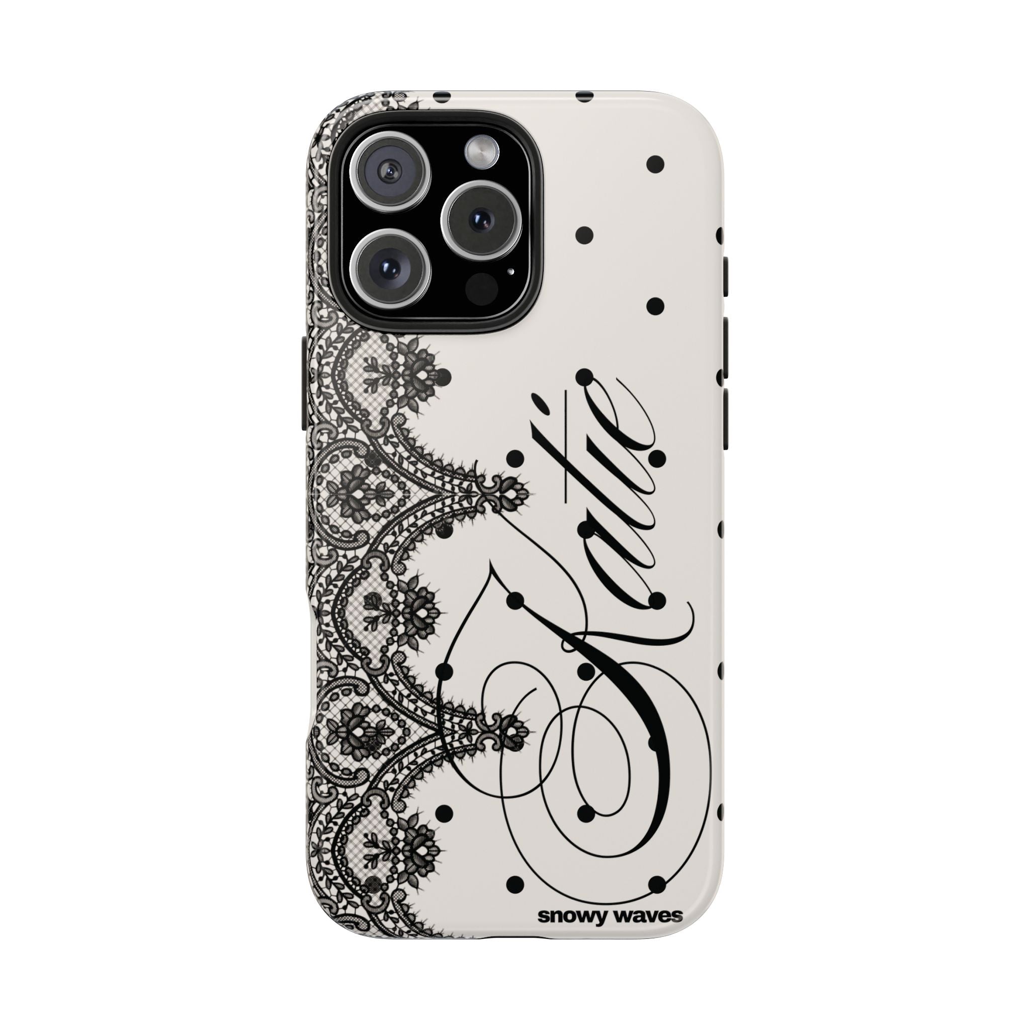 Custom Lace Polka Dot Tough Phone Case