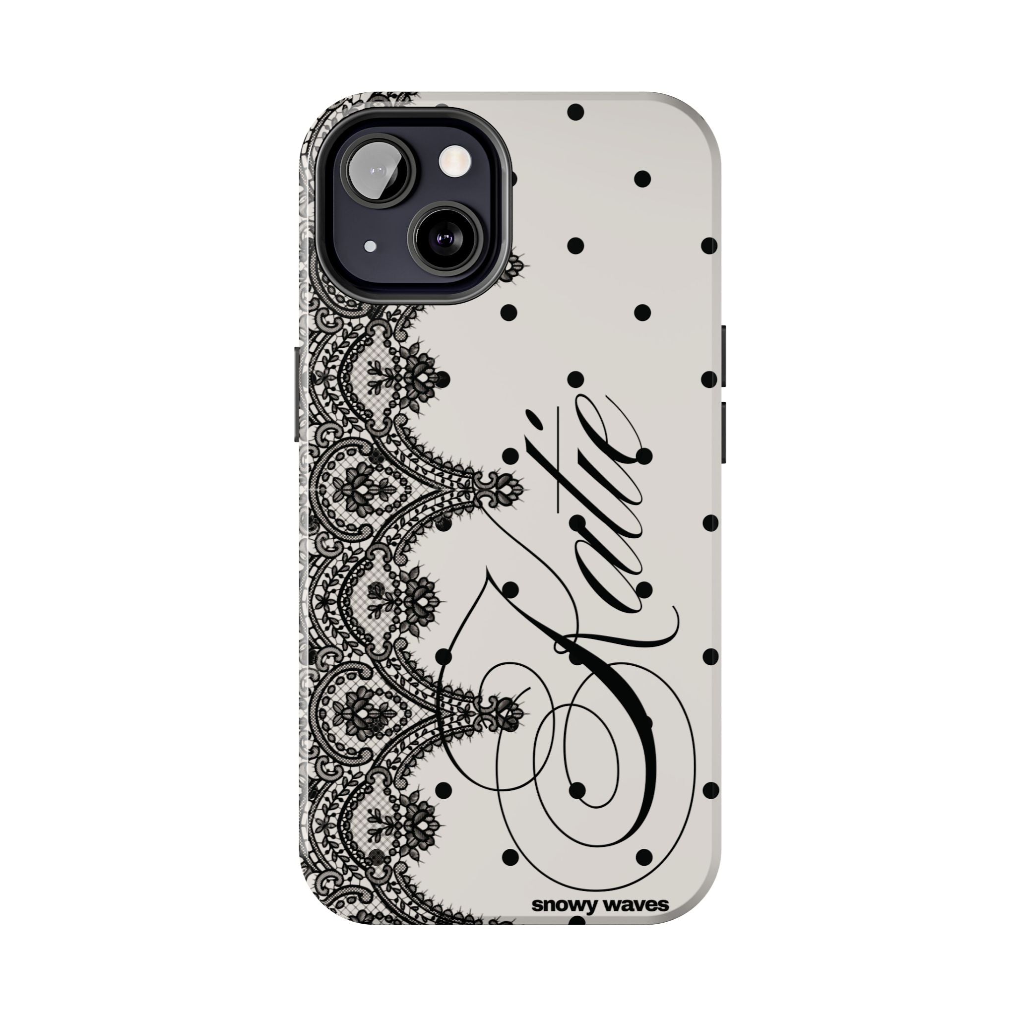Custom Lace Polka Dot Tough Phone Case