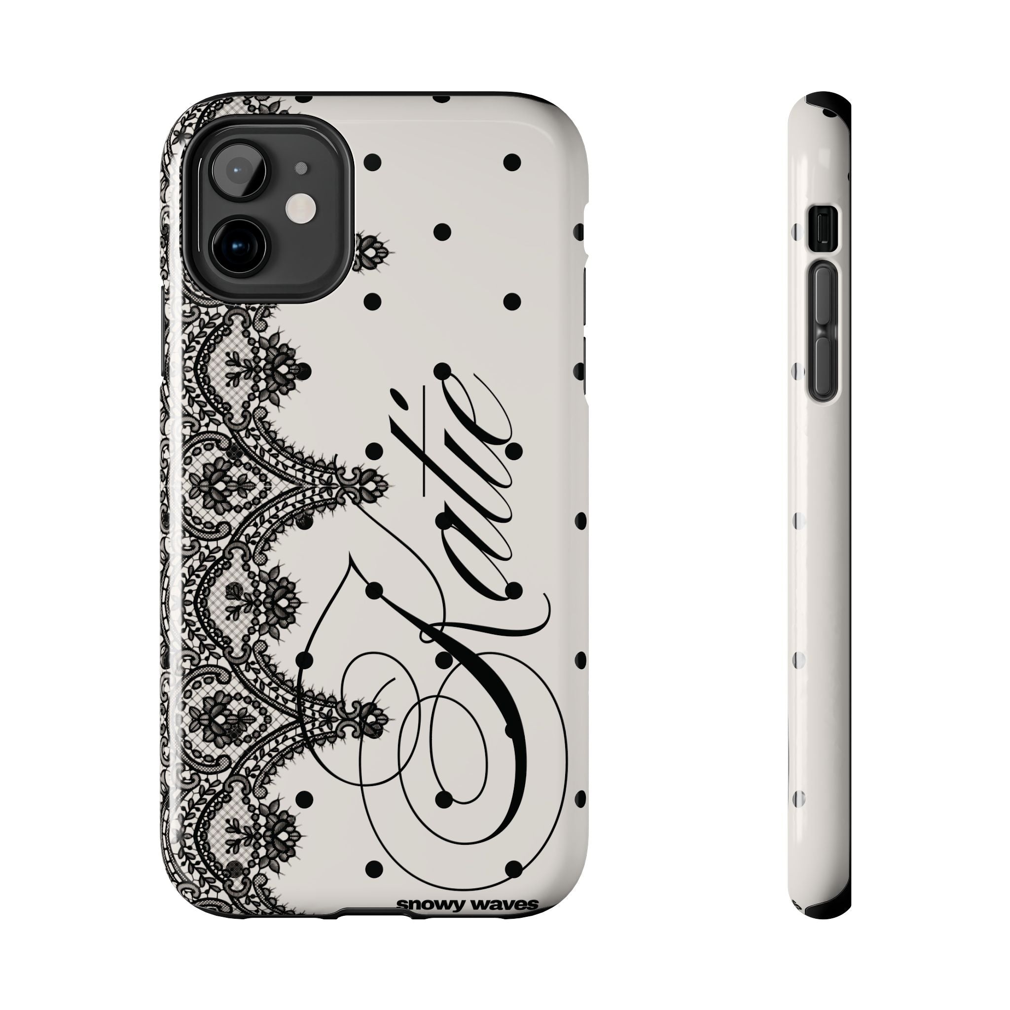 Custom Lace Polka Dot Tough Phone Case