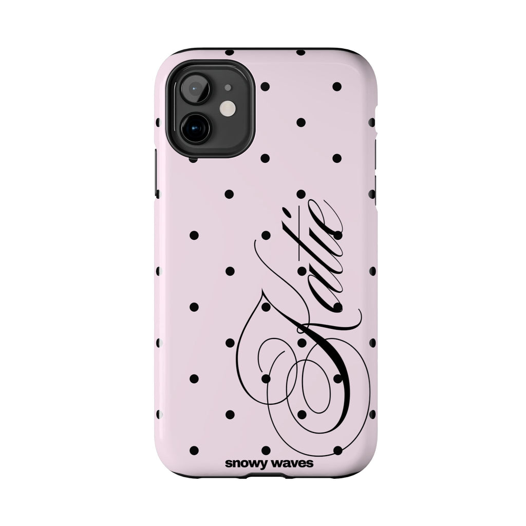 Custom Pink Polka Dot Phone Case