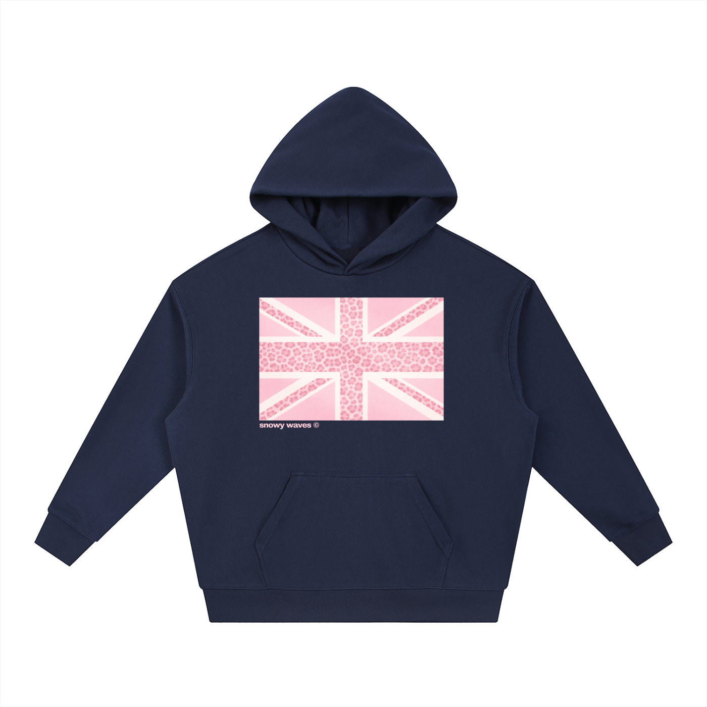 Pink UK Flag Boxy Hoodie