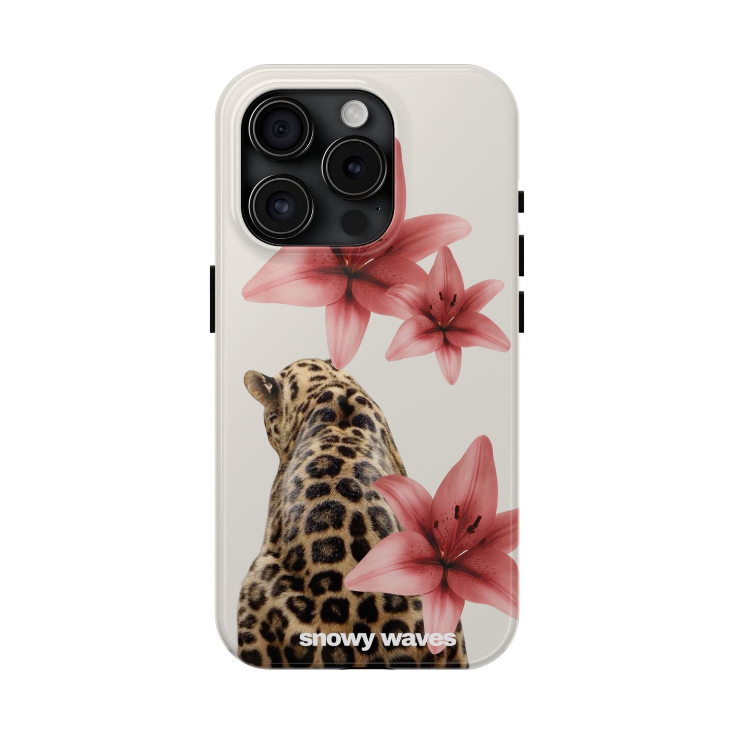 Leopard and Flowers Phone Case