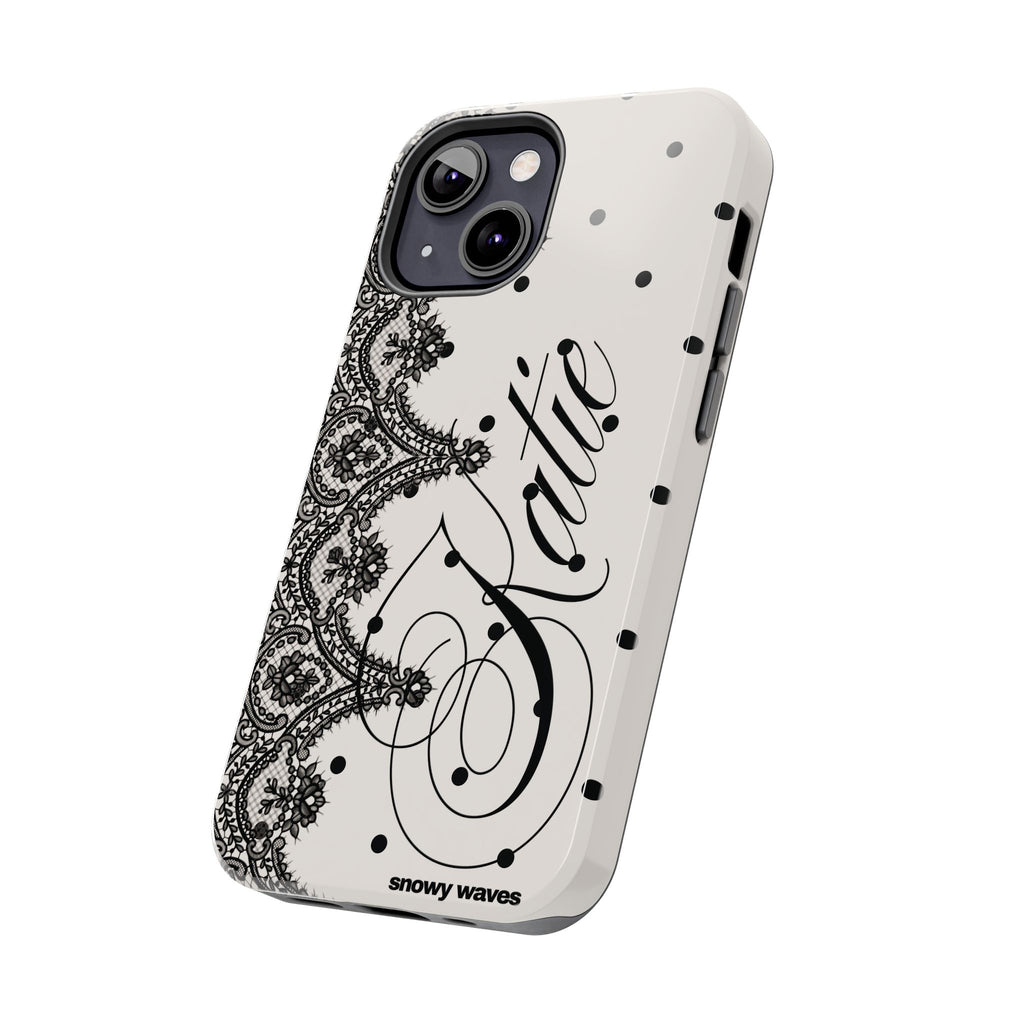 Custom Lace Polka Dot Tough Phone Case