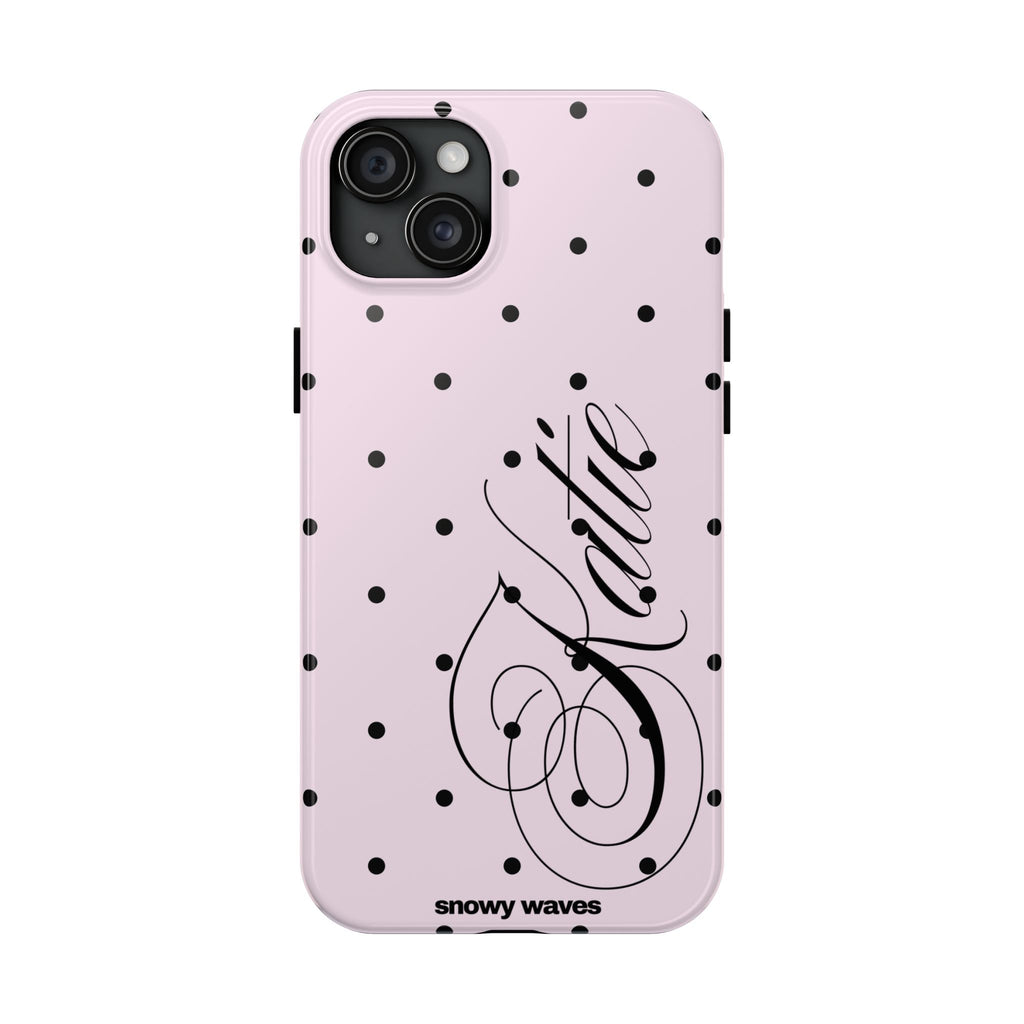 Custom Pink Polka Dot Phone Case