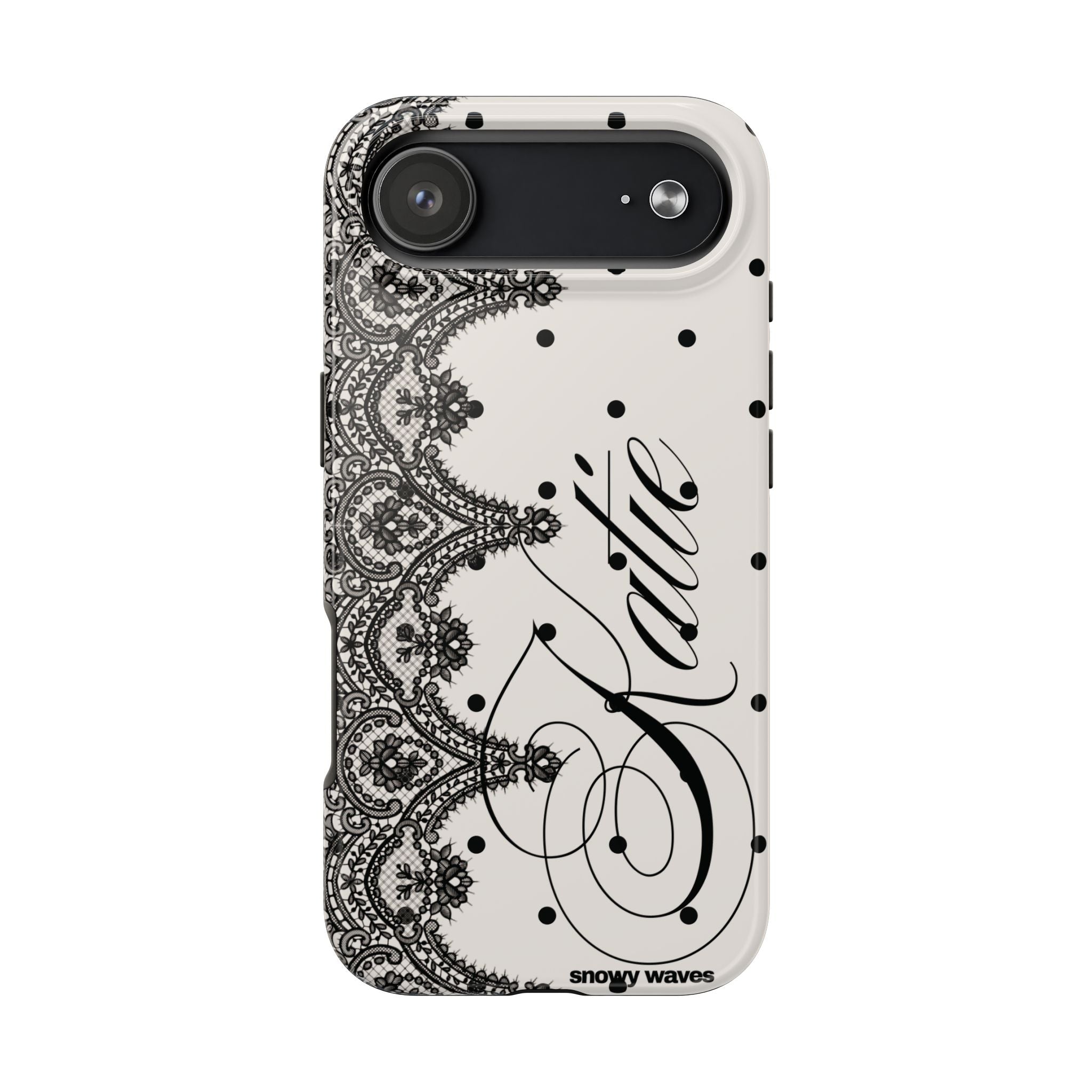 Custom Lace Polka Dot Tough Phone Case