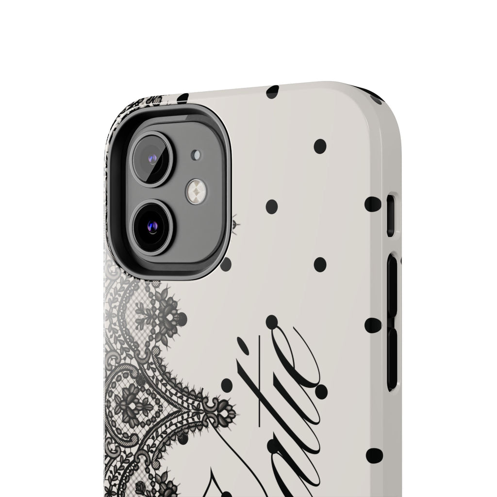 Custom Lace Polka Dot Tough Phone Case