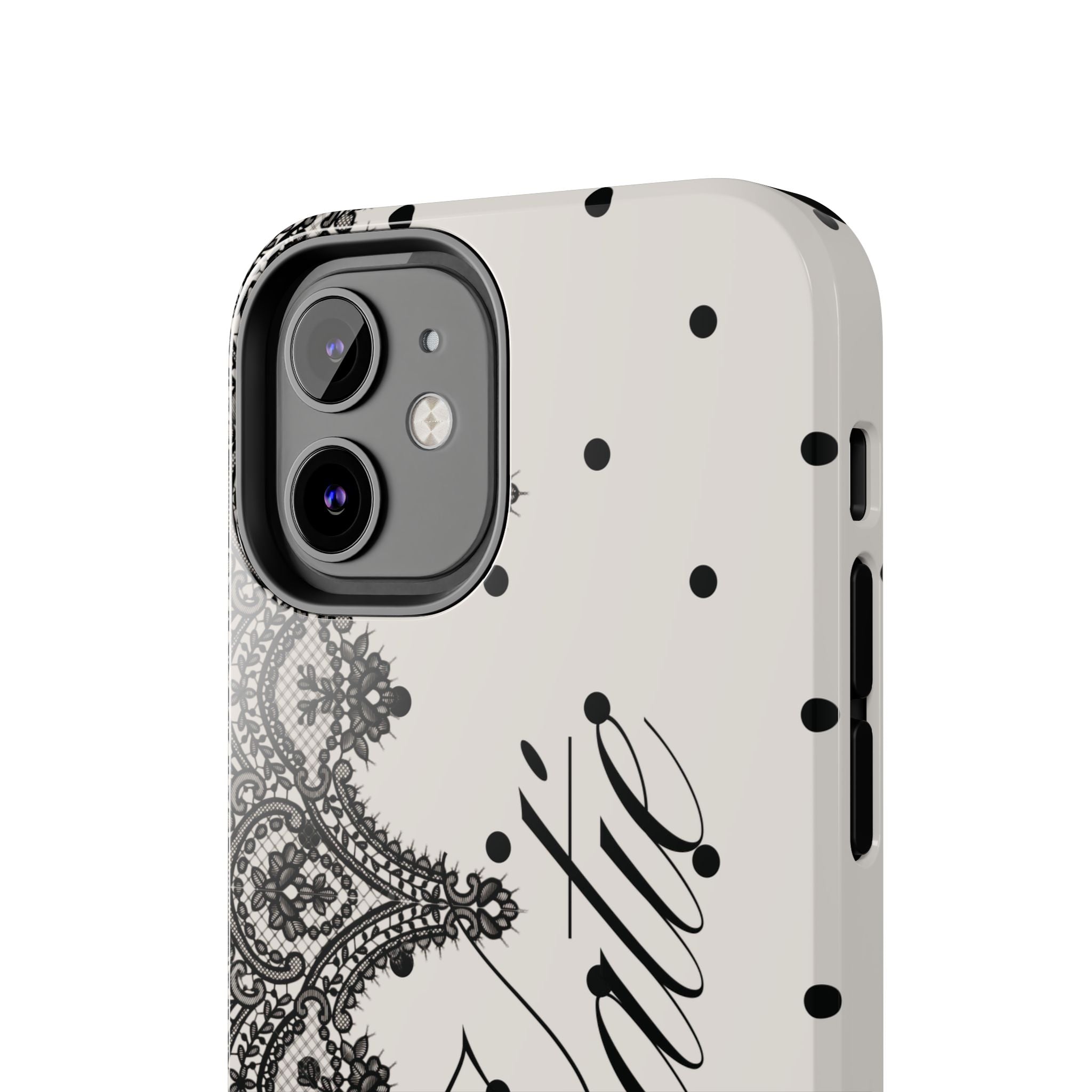 Custom Lace Polka Dot Tough Phone Case