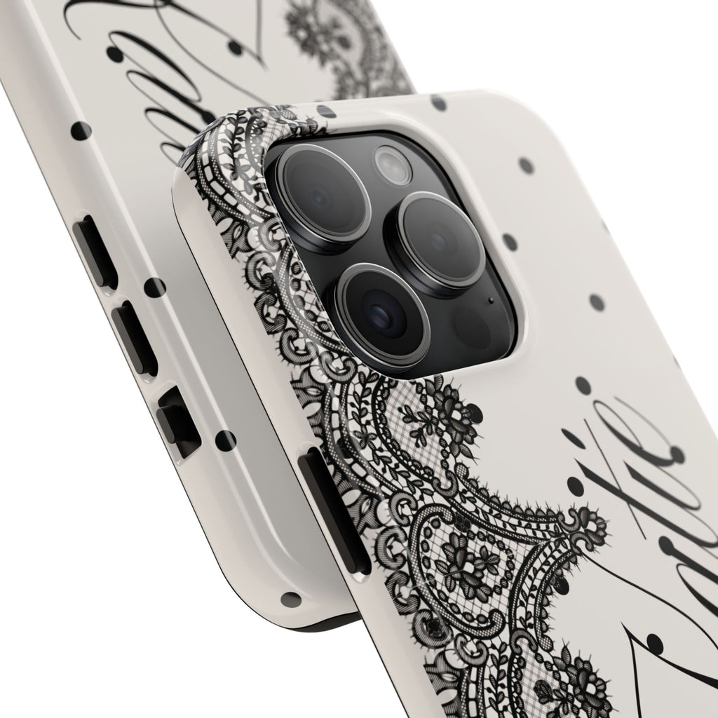 Custom Lace Polka Dot Tough Phone Case