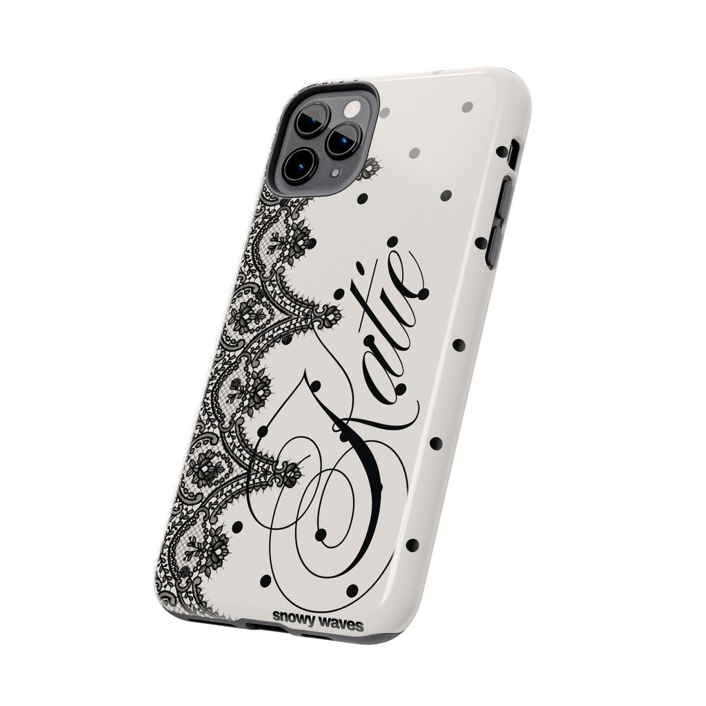 Custom Lace Polka Dot Tough Phone Case