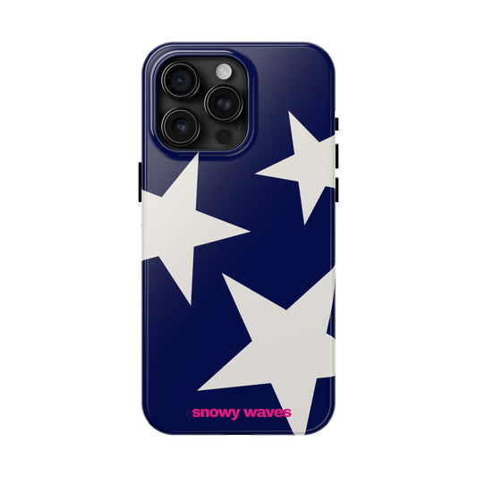 White Stars and Blue Background Phone Case