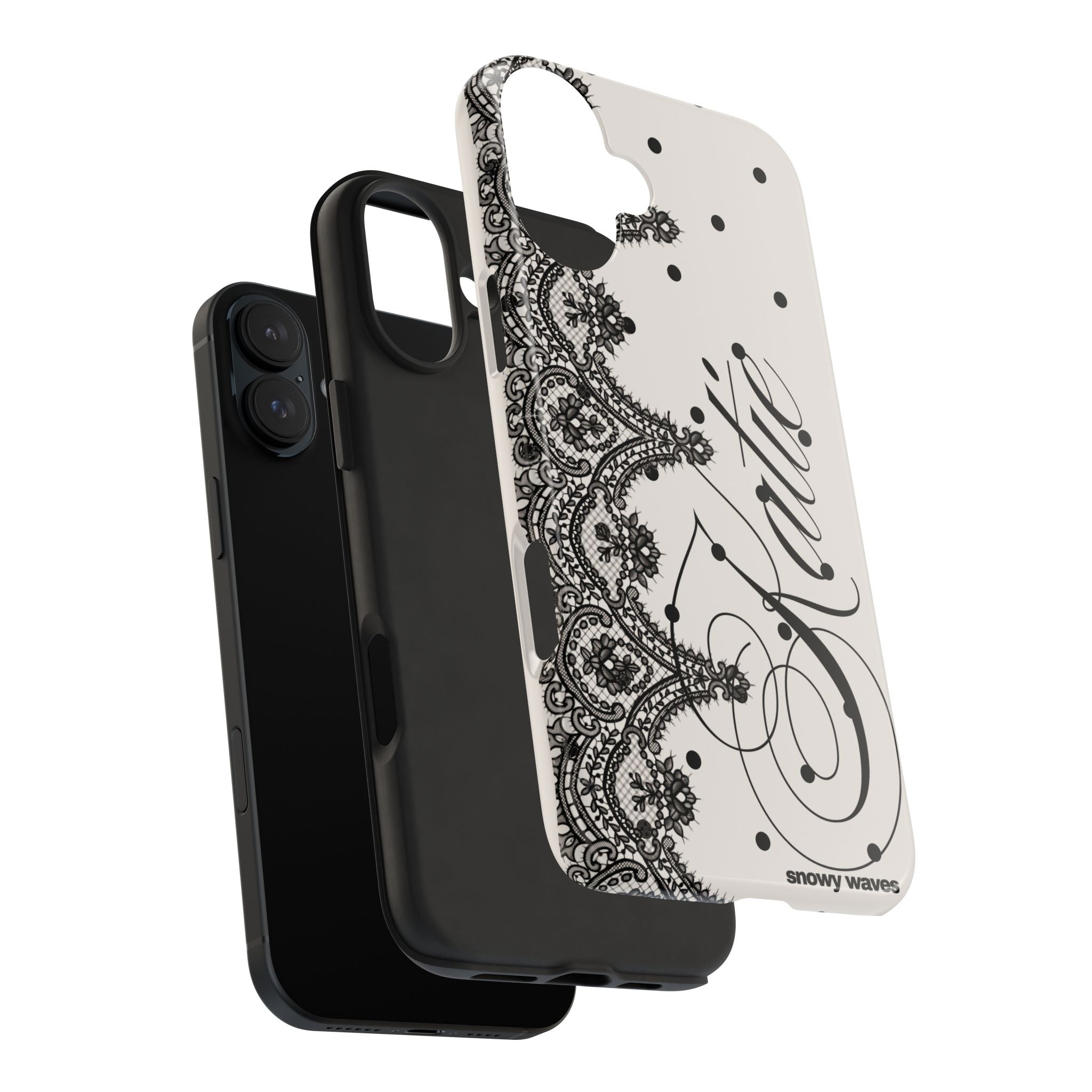 Custom Lace Polka Dot Tough Phone Case