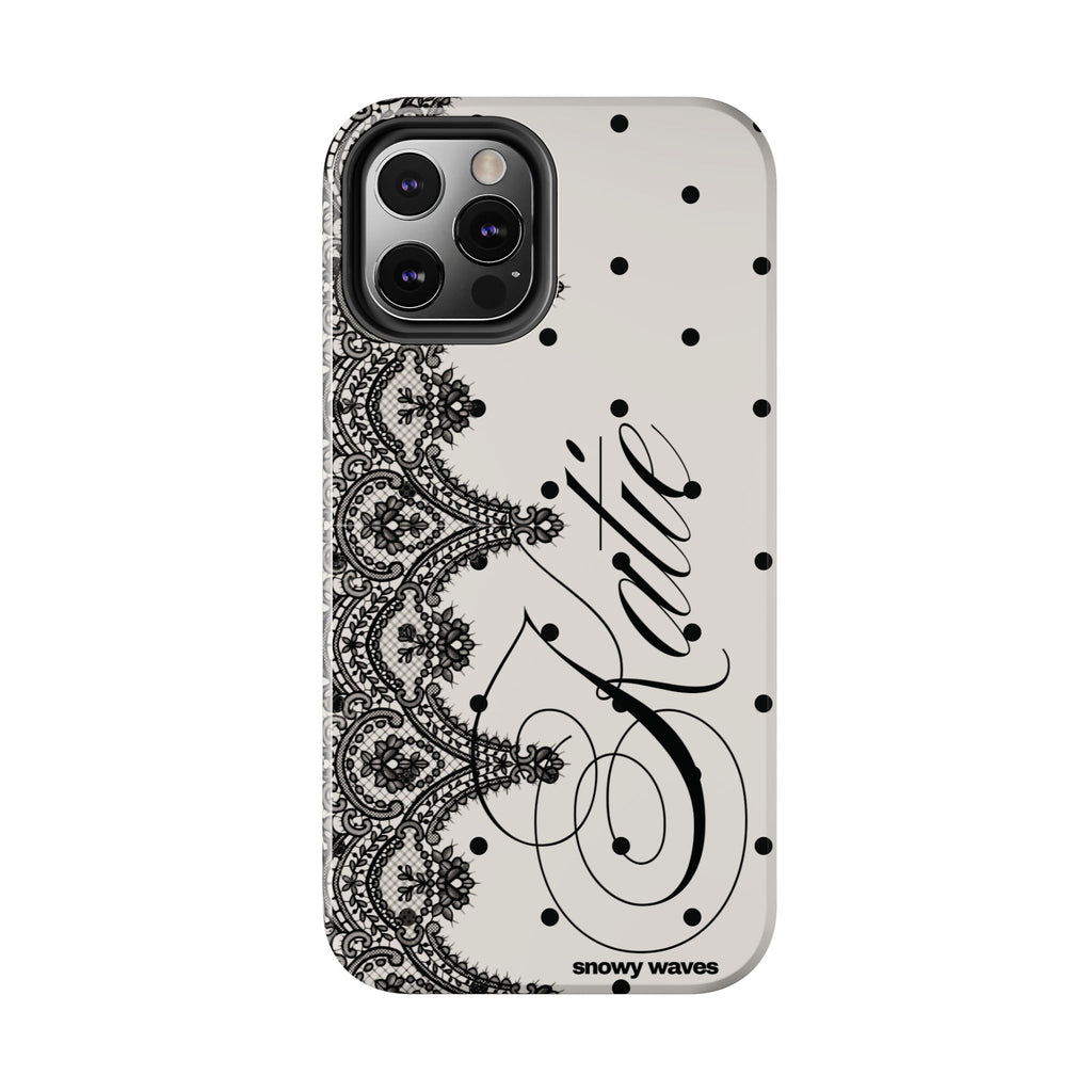 Custom Lace Polka Dot Tough Phone Case