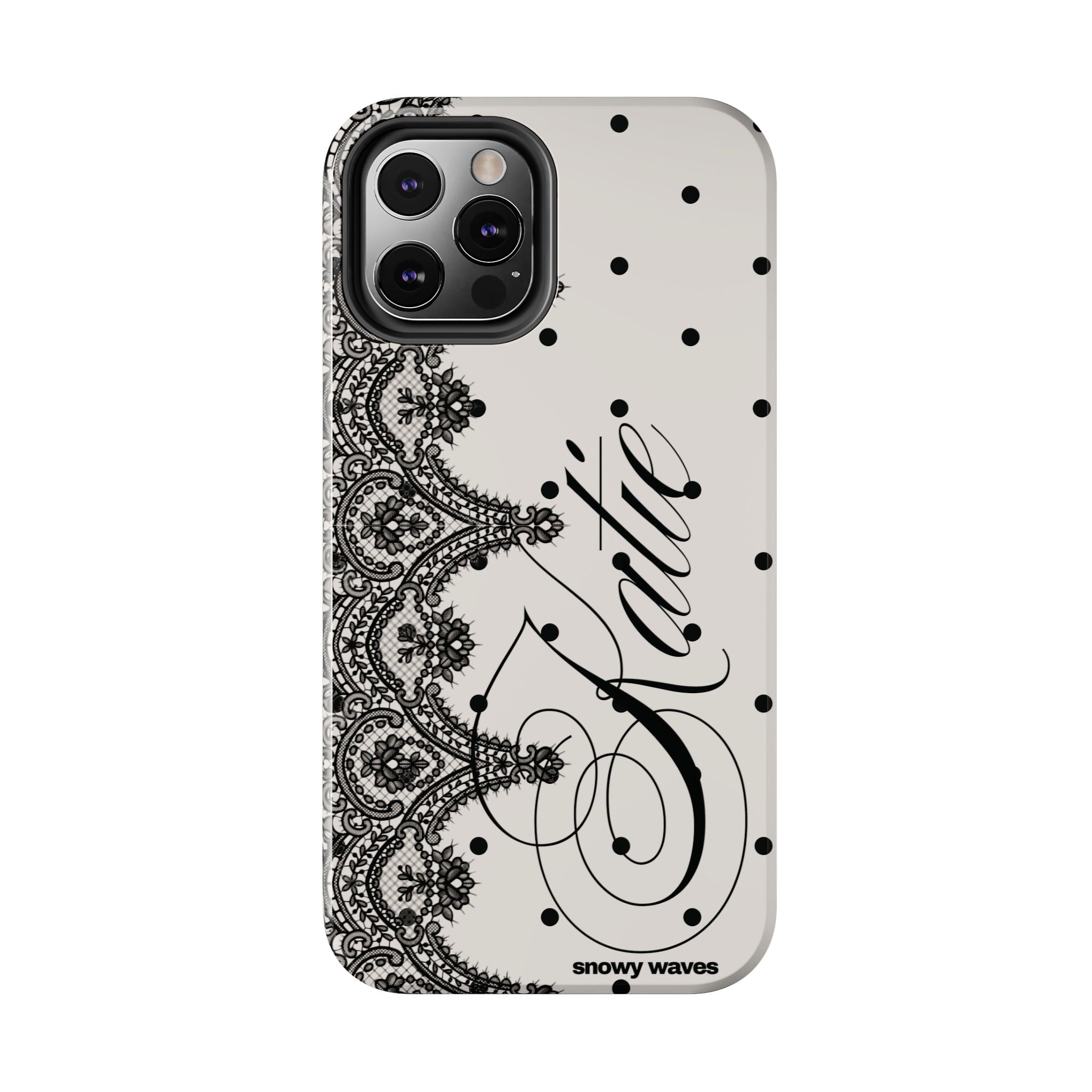 Custom Lace Polka Dot Tough Phone Case