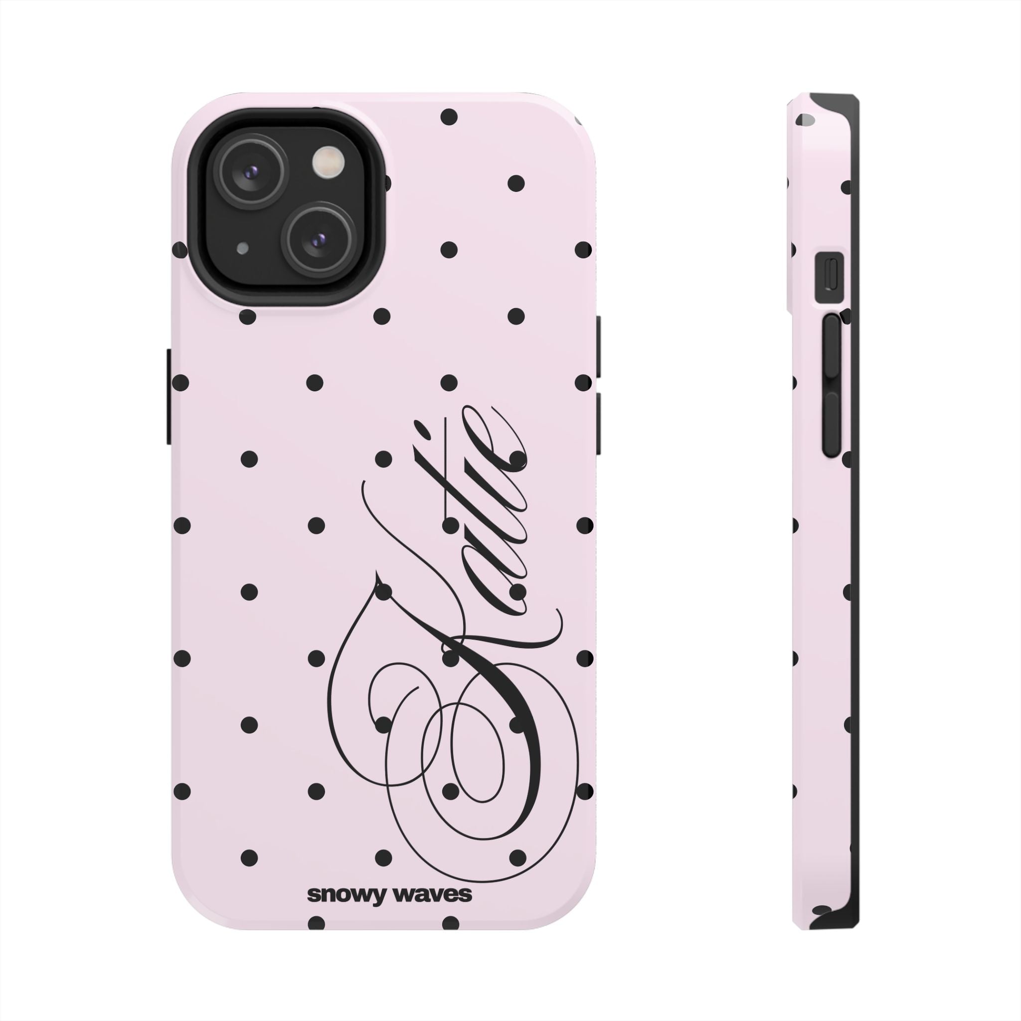 Custom Pink Polka Dot Phone Case
