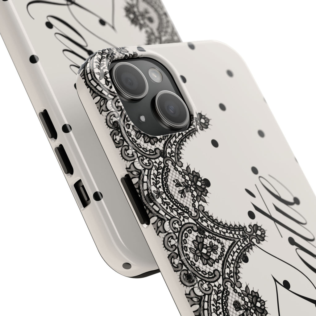 Custom Lace Polka Dot Tough Phone Case