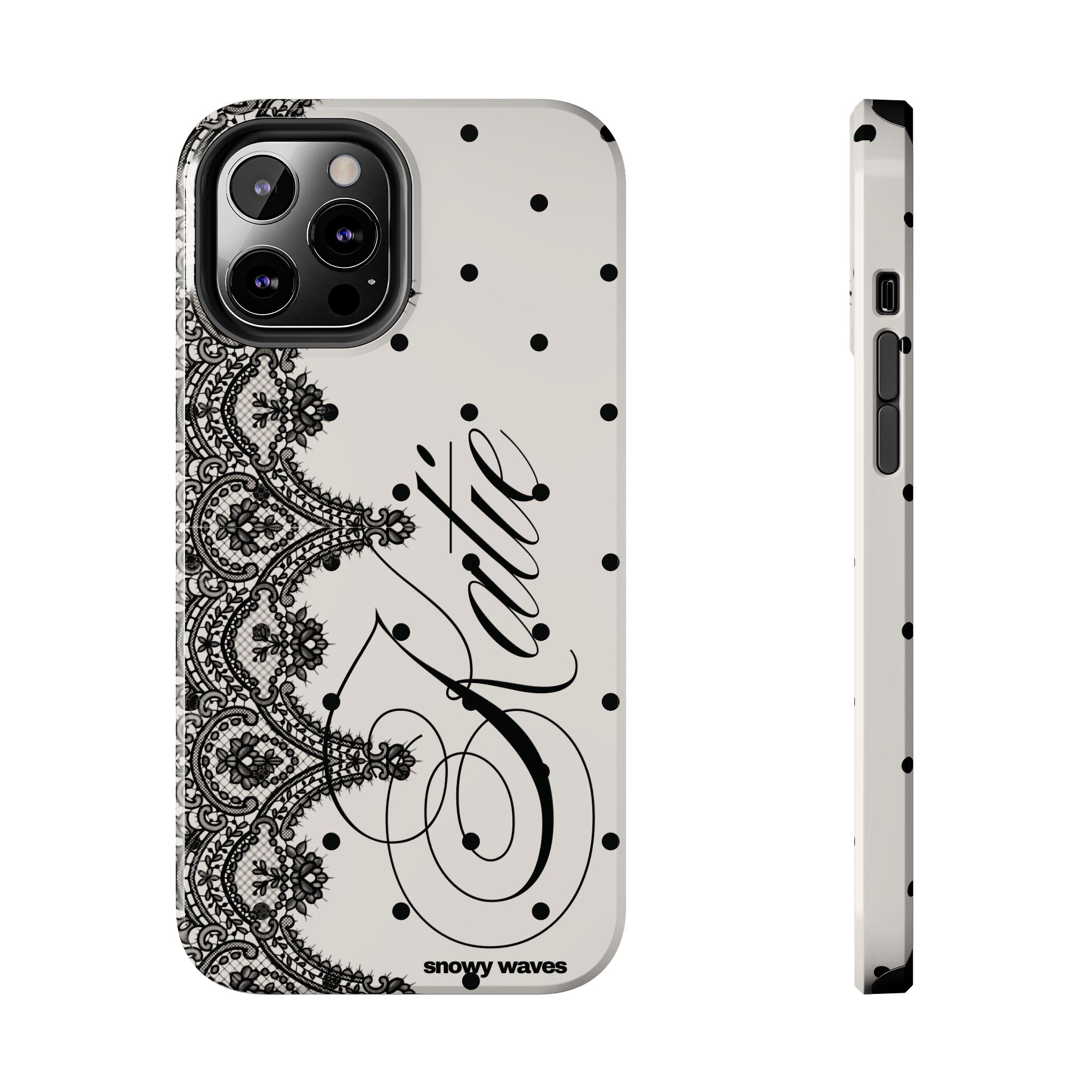 Custom Lace Polka Dot Tough Phone Case