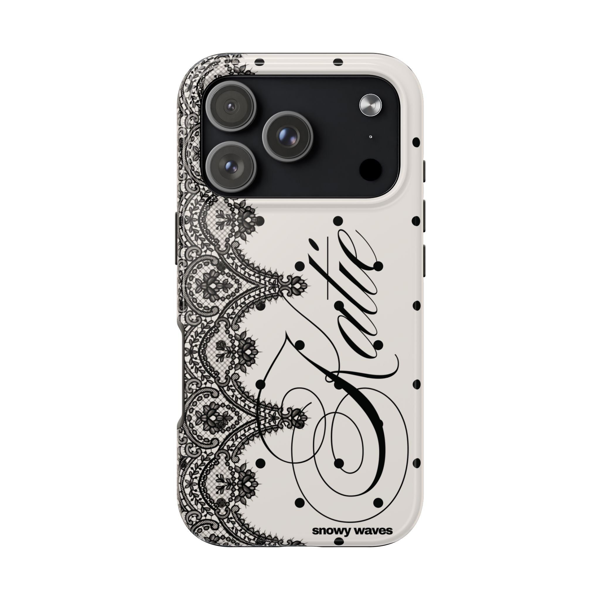 Custom Lace Polka Dot Tough Phone Case